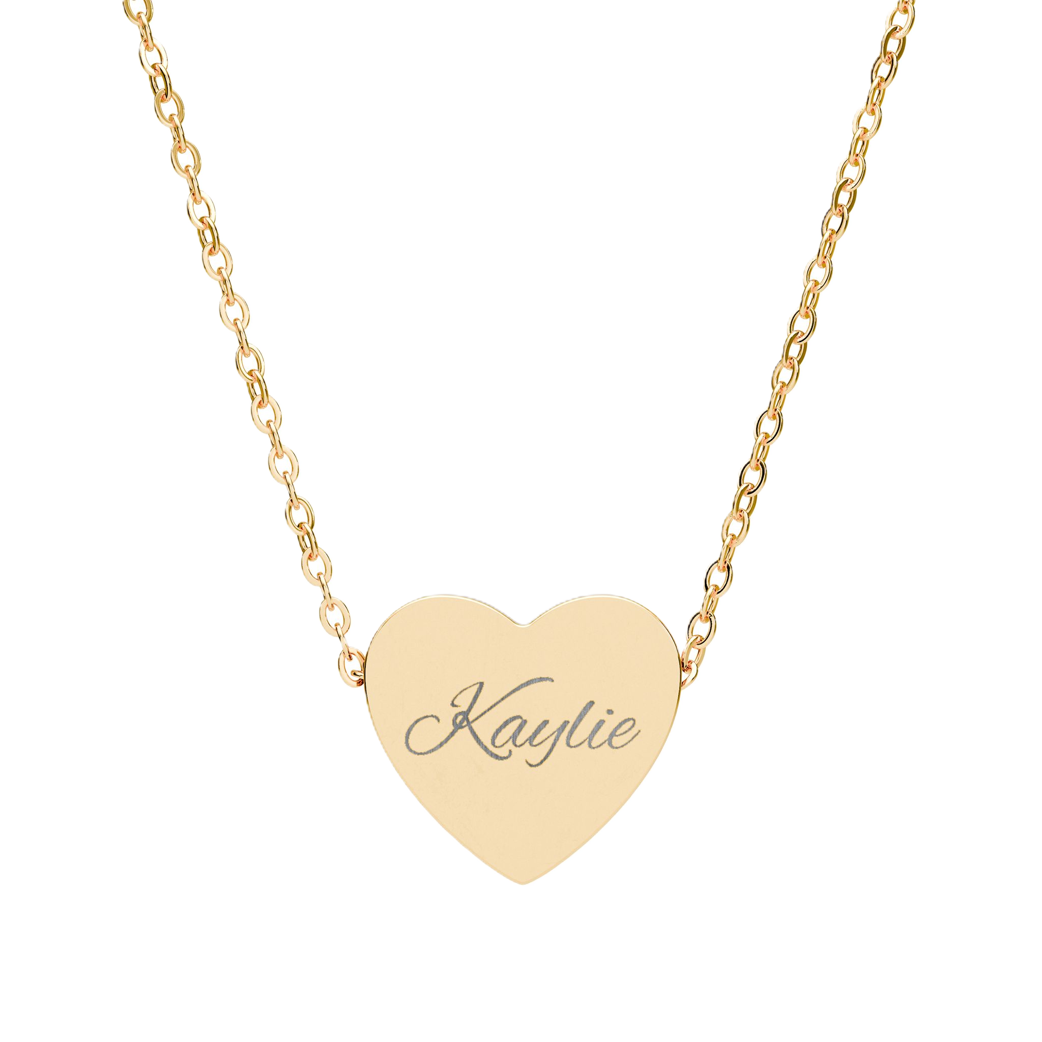 Engraved Heart Necklace -Personalized Name Pendant product thumbnail image