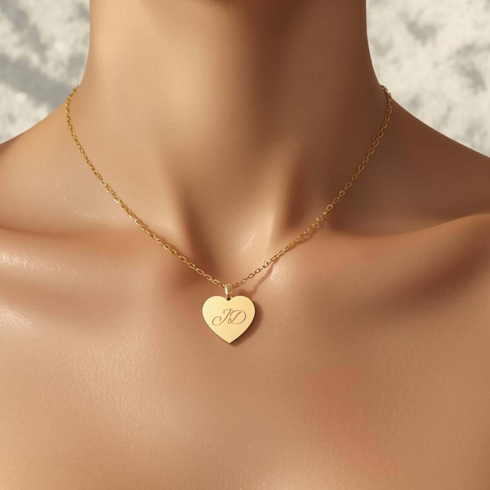 Engraved Heart Necklace -Personalized Name Pendant product thumbnail image Engraved Heart Necklace -Personalized Name Pendant product thumbnail image