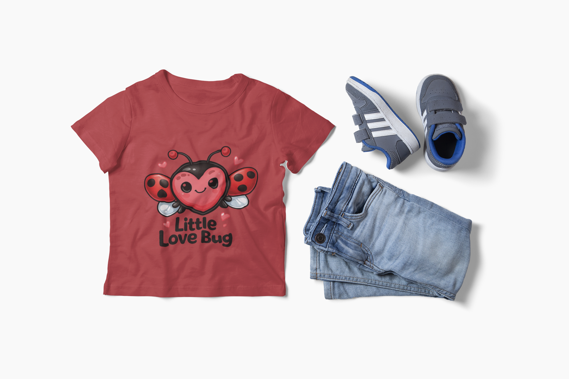 Little Love Bug Toddler T-Shirt Cute Heart Ladybug Valentine Tee product thumbnail image