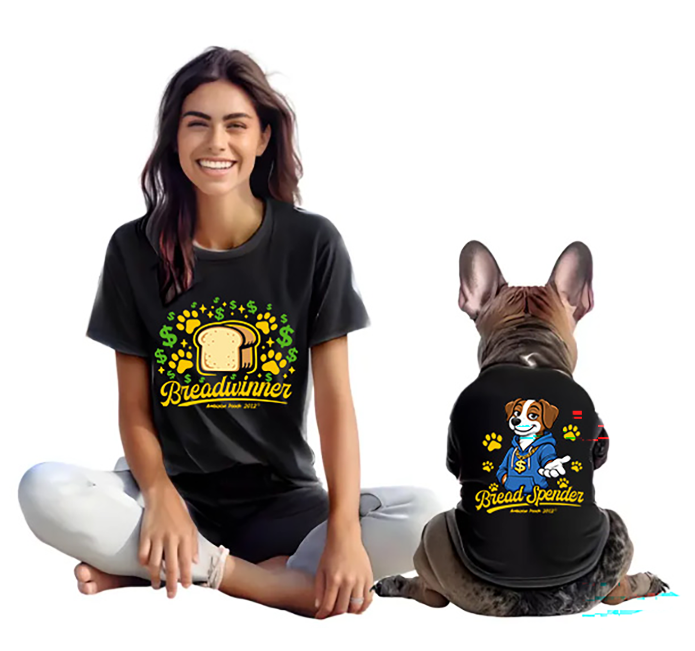 Doggy Parent "Breadwinner" T-Shirt — Matching "Bread Spender Doggy Tee product thumbnail image