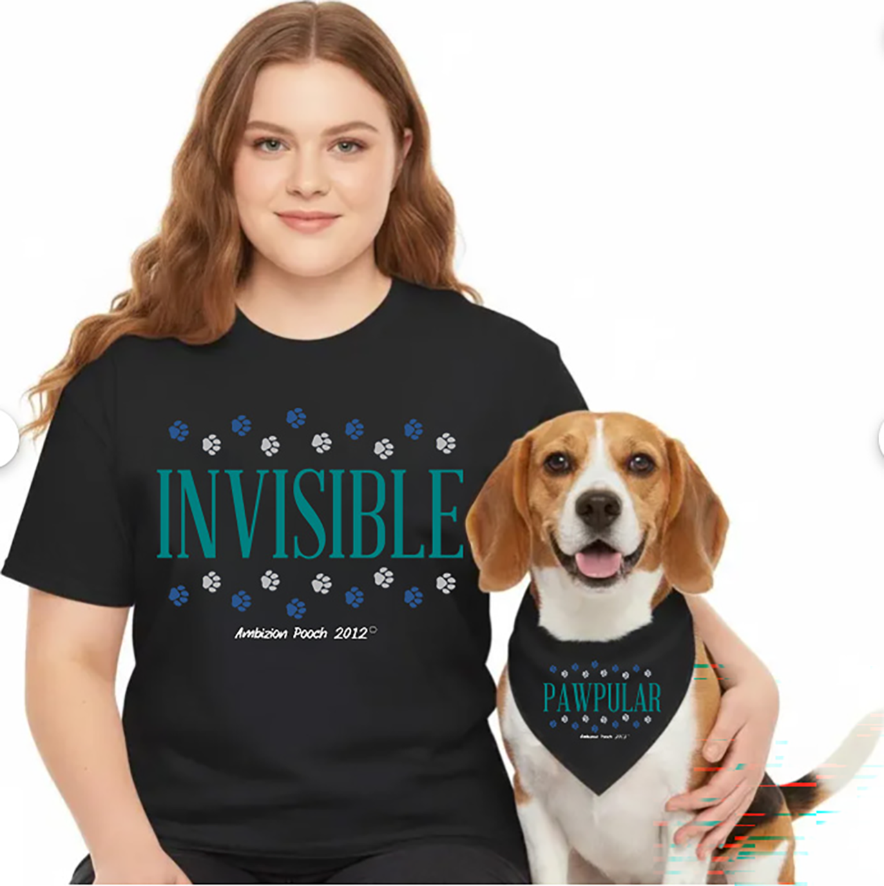 Doggy Parent "Invisible" T-Shirt — Matching "Pawpular" Doggy Tee product thumbnail image