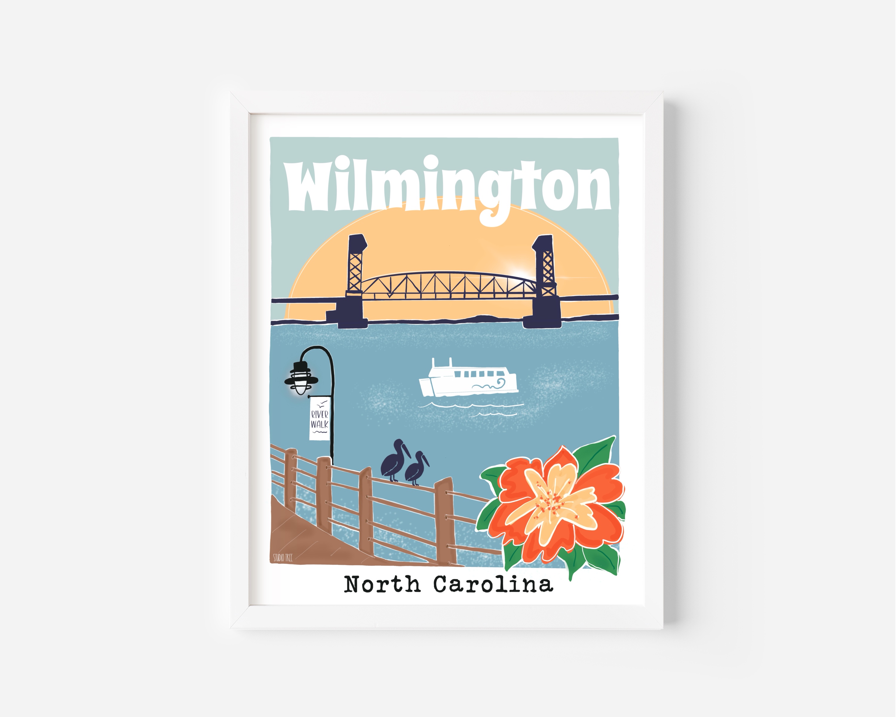 Wilmington North Carolina Vintage Travel Poster — Matte Vertical Poster product thumbnail image Wilmington North Carolina Vintage Travel Poster — Matte Vertical Poster product thumbnail image