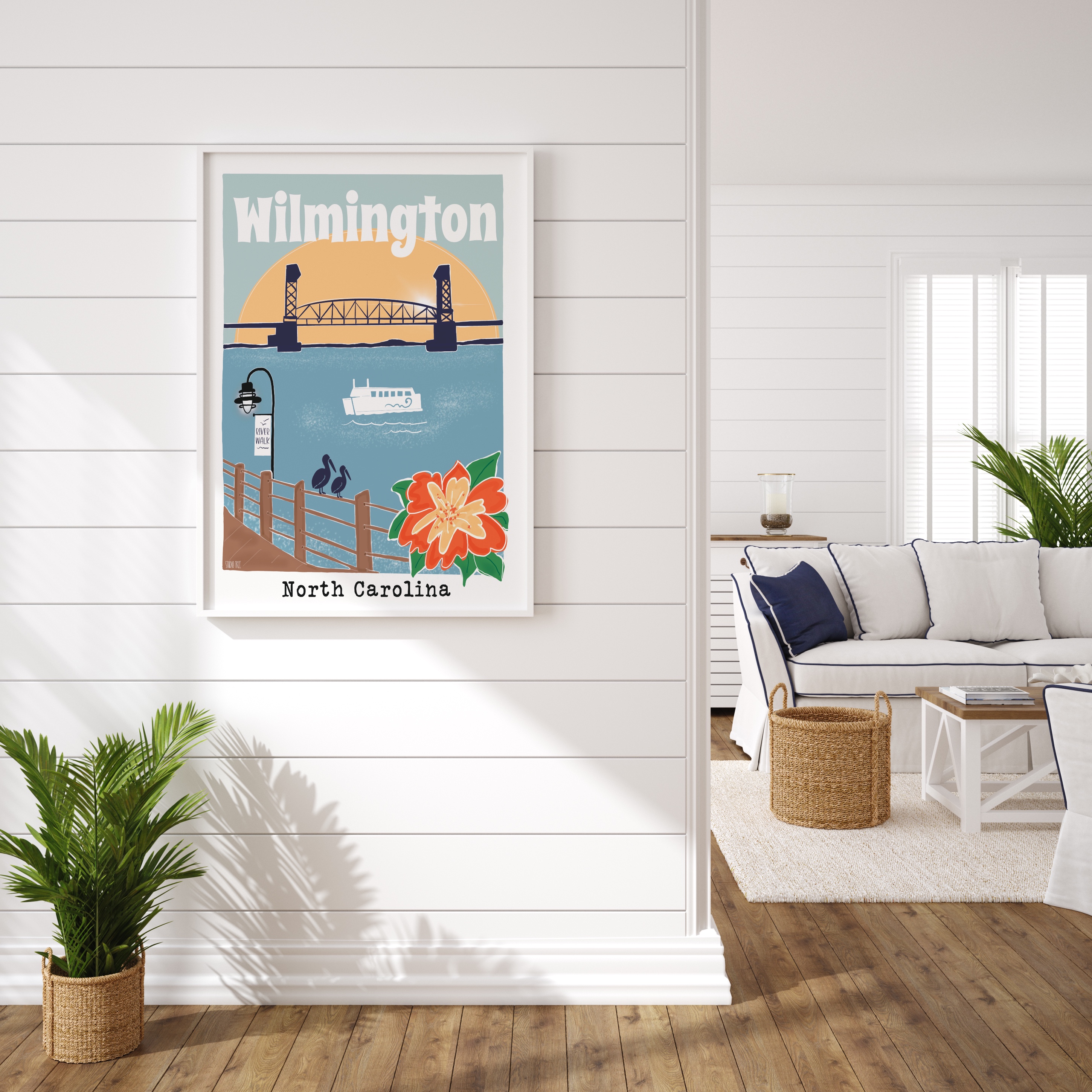 Wilmington North Carolina Vintage Travel Poster — Matte Vertical Poster product thumbnail image Wilmington North Carolina Vintage Travel Poster — Matte Vertical Poster product thumbnail image