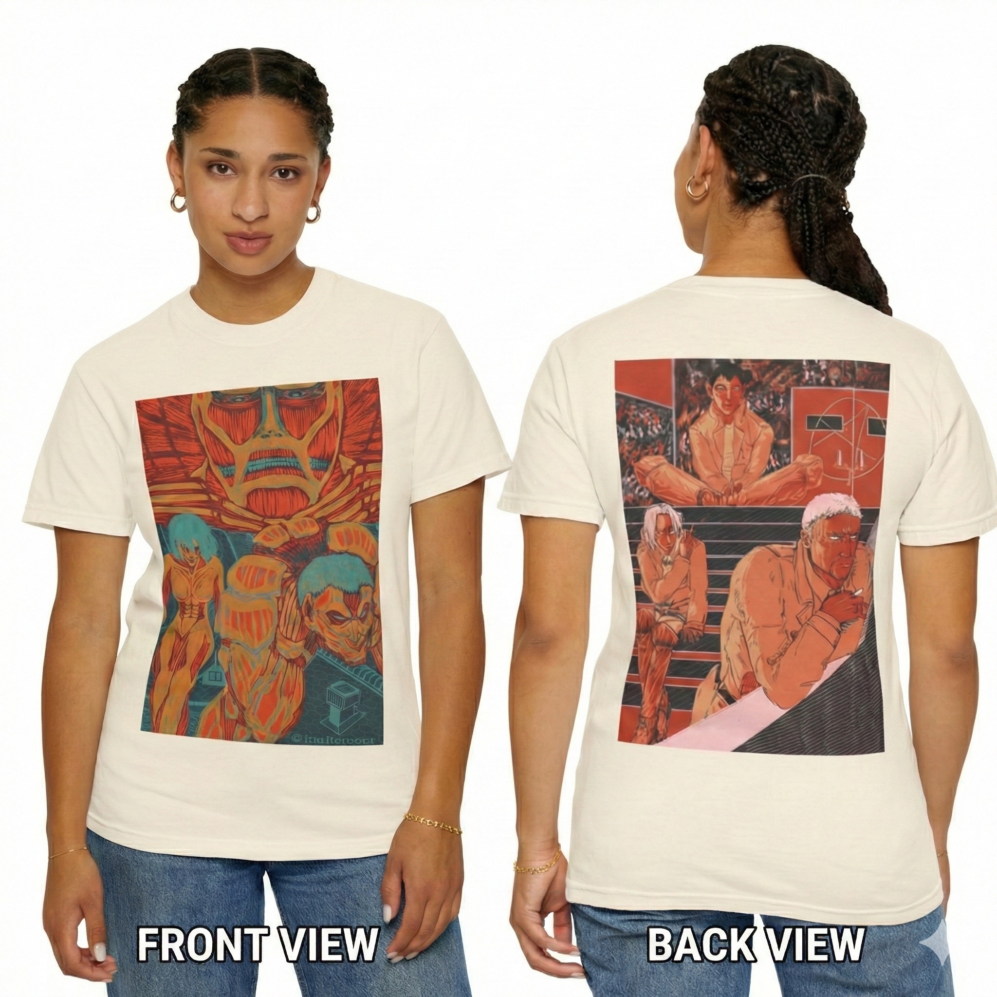 [Attack on Titan/進撃の巨人] — Front And Back Anime Art Tee For Fans product thumbnail image