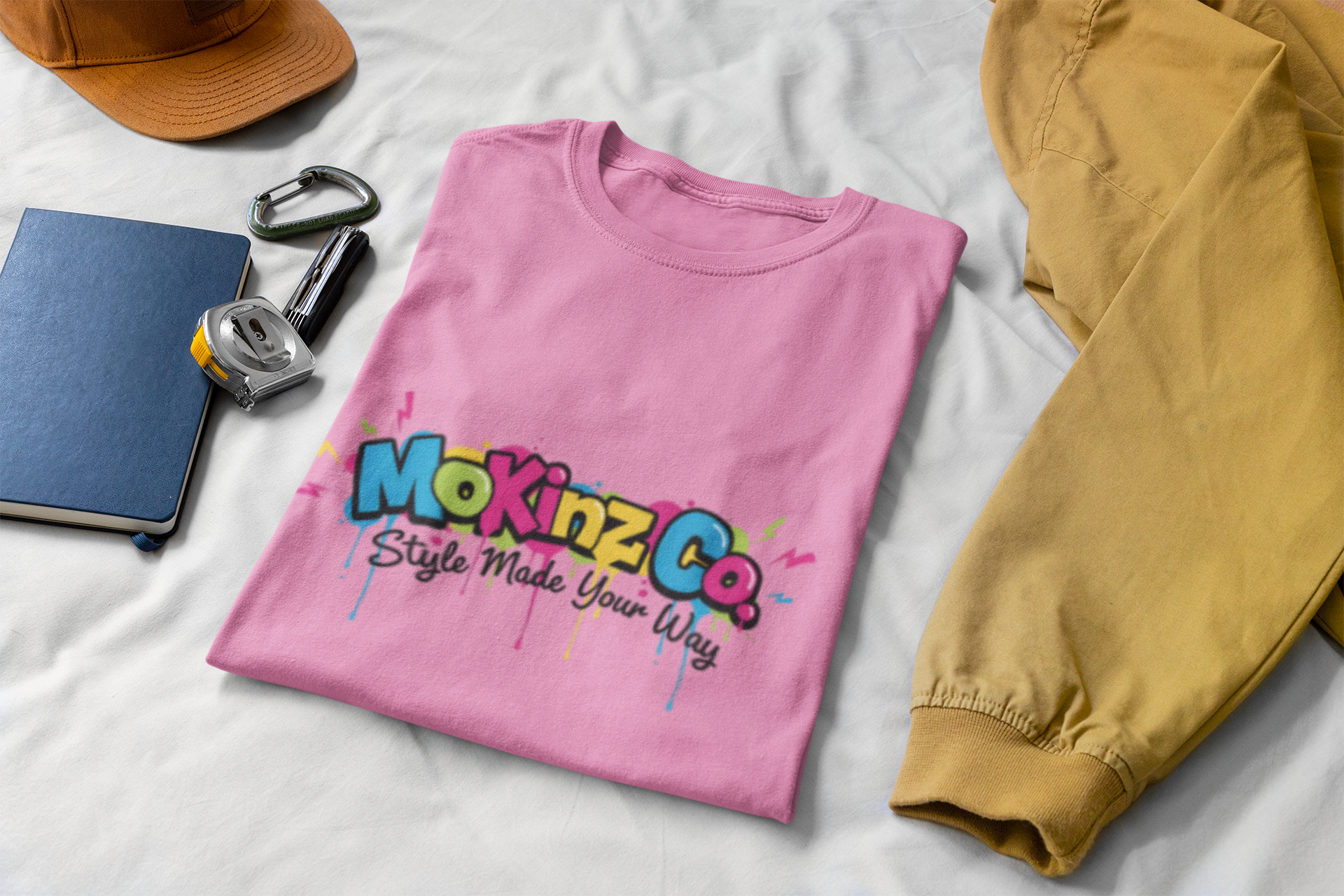 Mokinz Co Logo T-Shirt | Style Made Your Way T-Shirt | QR Back Design product thumbnail image