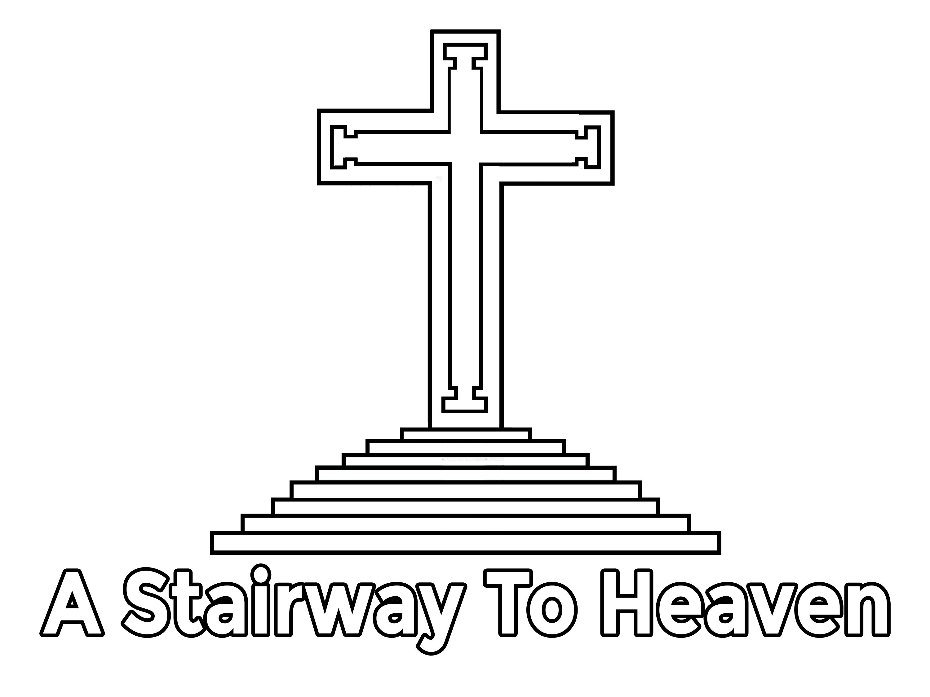 A Stairway To Heaven - Christian Dad Cap - "A Stairway To Heaven.org" Cross Embroidered Baseball Hat product thumbnail image