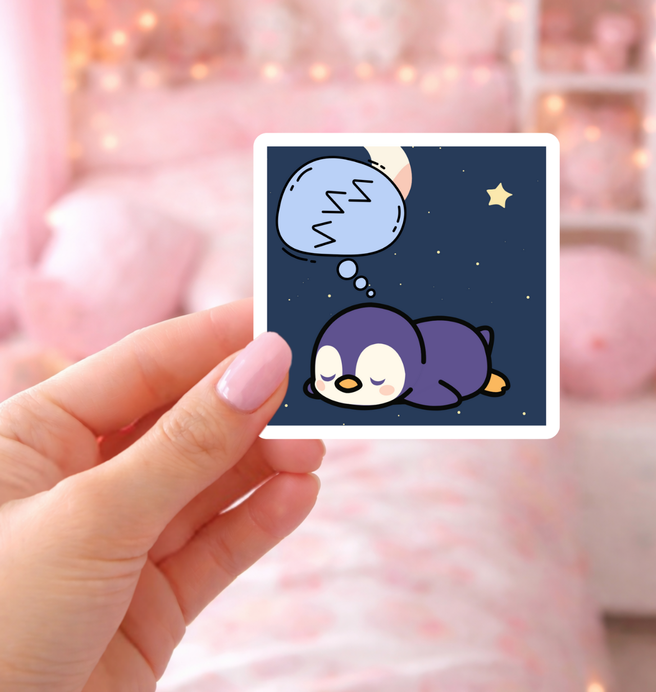 Sleepy Penguy Sticker