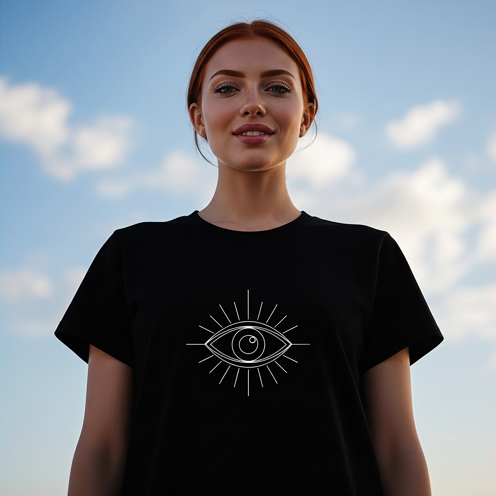 Mystic Eye T-Shirt — Minimalist Third Eye Graphic Tee product thumbnail image