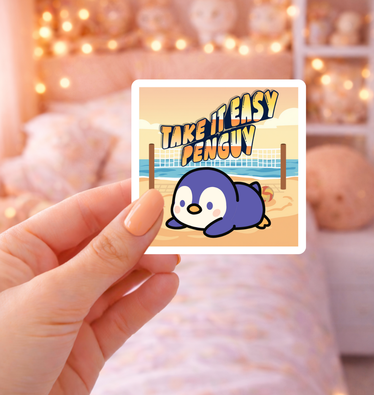 Take it Easy Penguy Sticker product thumbnail image
