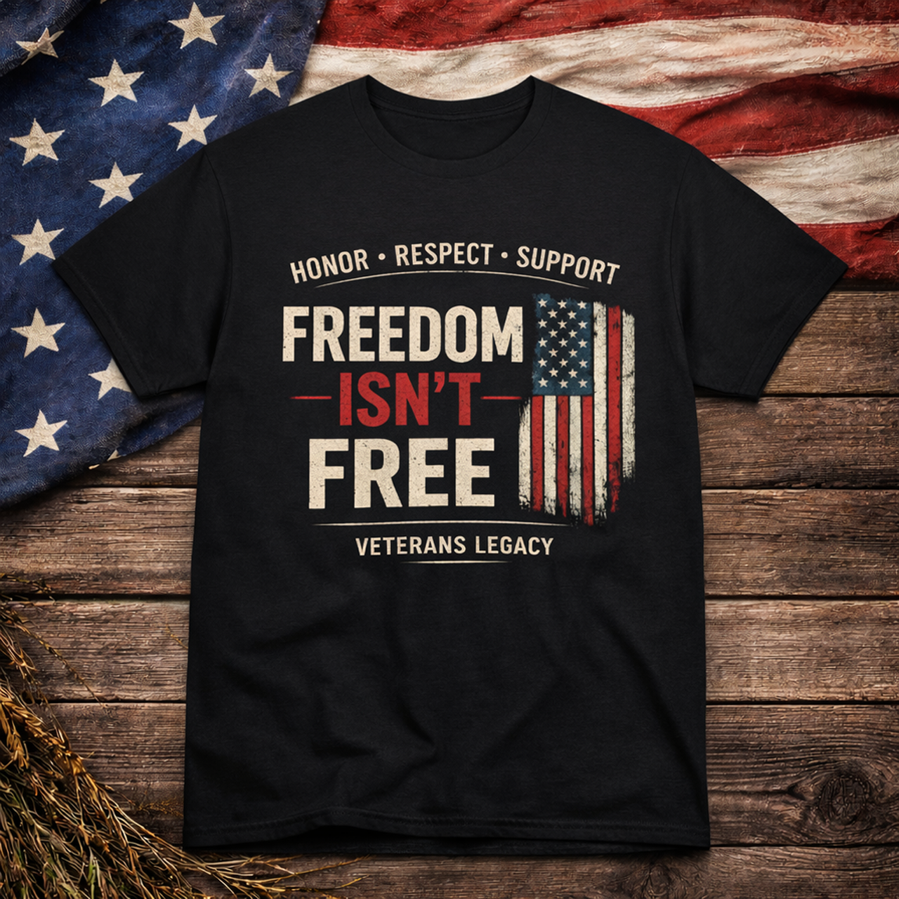 Honor. Respect. Support. Freedom Isn't Free Patriotic Shirt- 20% OFF For The Next 100 Orders! product thumbnail image Honor. Respect. Support. Freedom Isn't Free Patriotic Shirt- 20% OFF For The Next 100 Orders! product thumbnail image