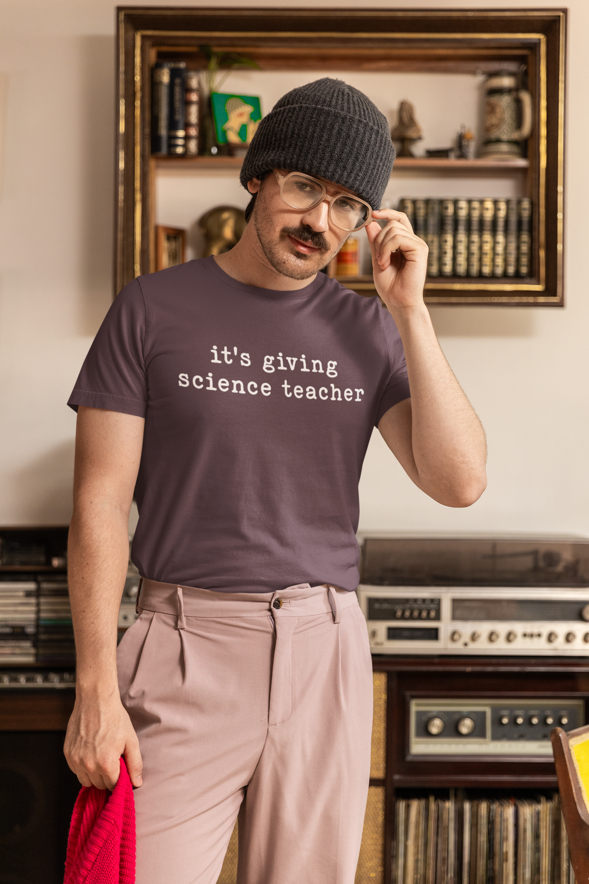 its giving science teacher - Unisex Heavy Cotton Tee product thumbnail image