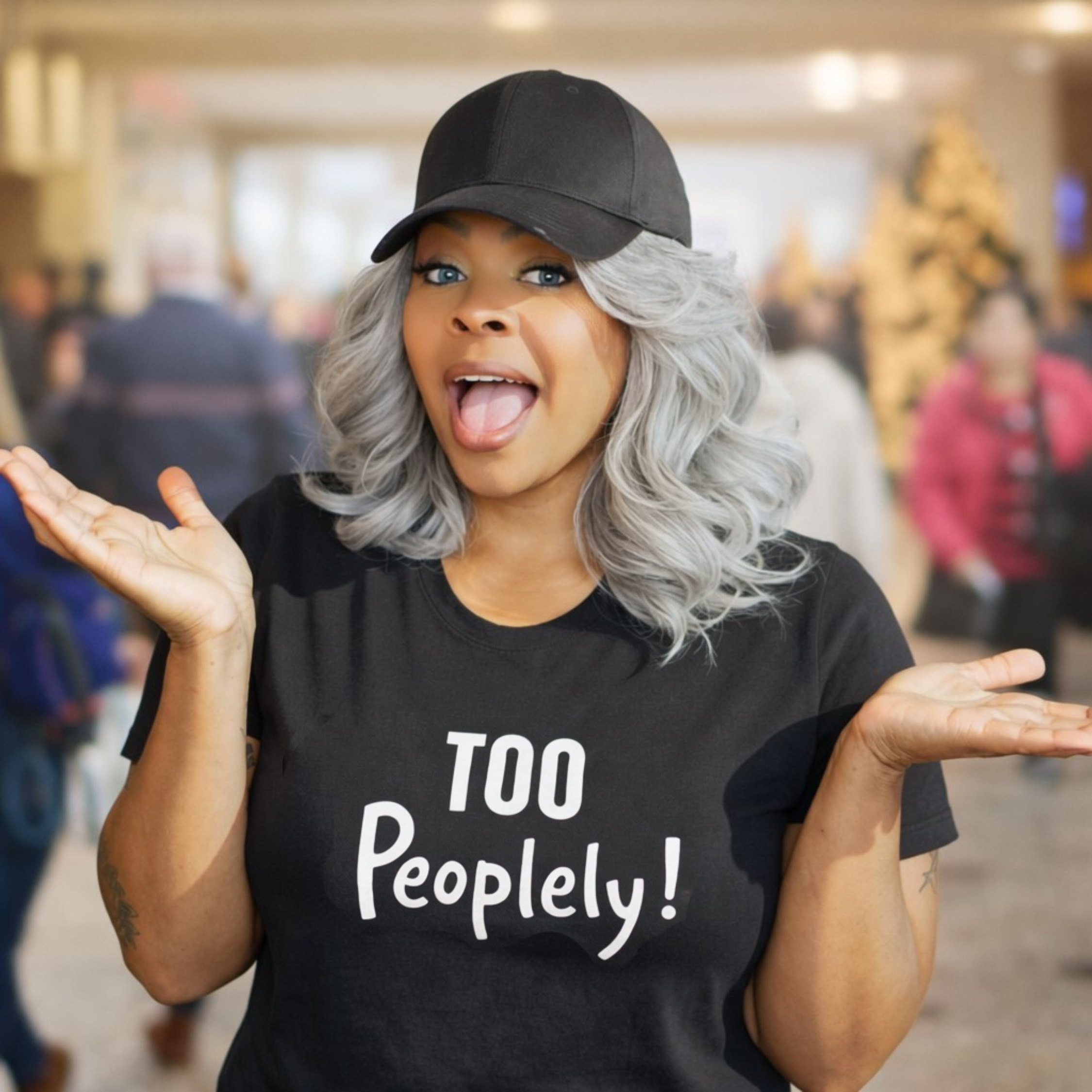 Too Peoplely Tee ~ Funny Anti-Social Graphic T-Shirt product thumbnail image