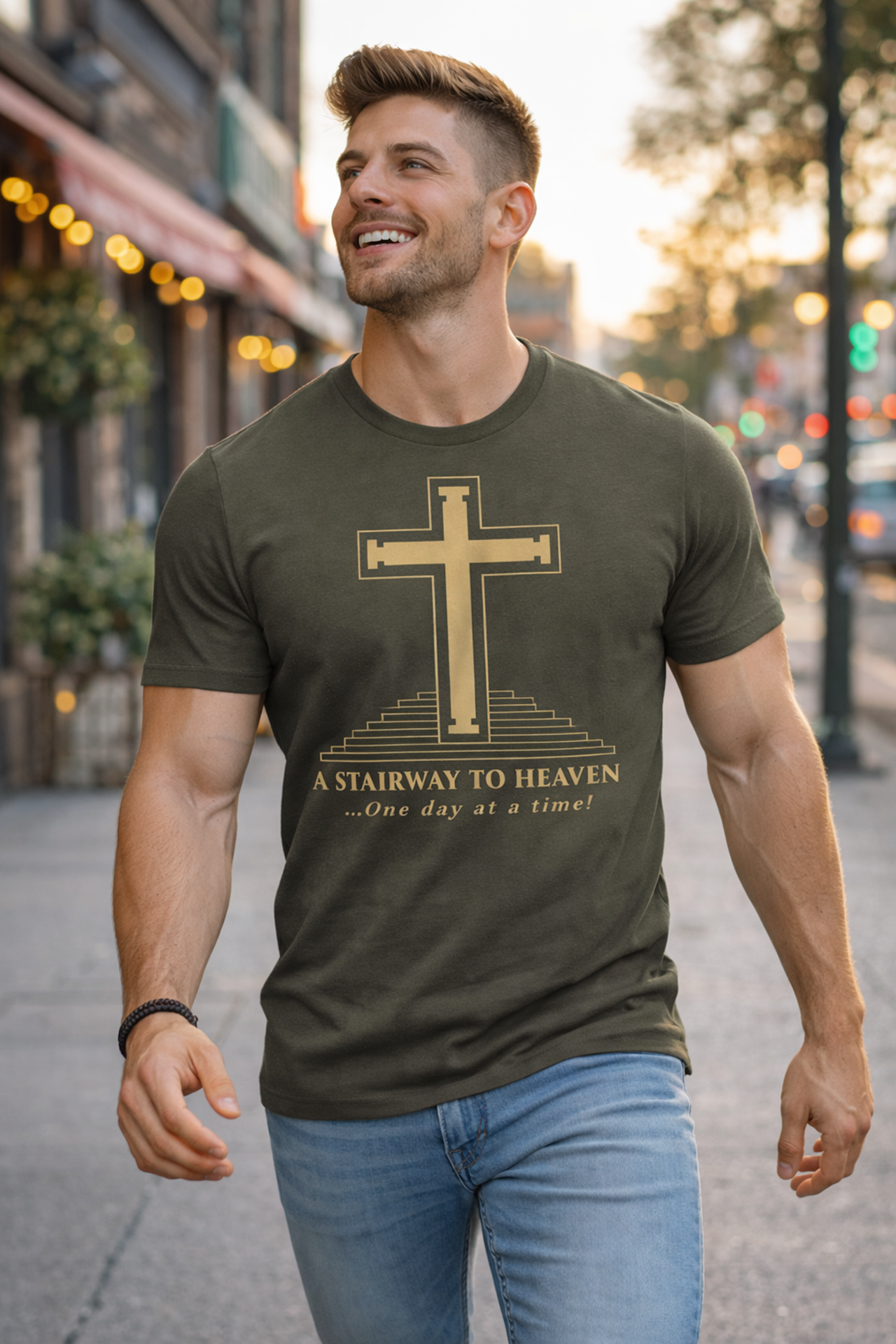 Copy of streeT-shirts - A Stairway to Heaven Collection - Inspirational Religious T-Shirt