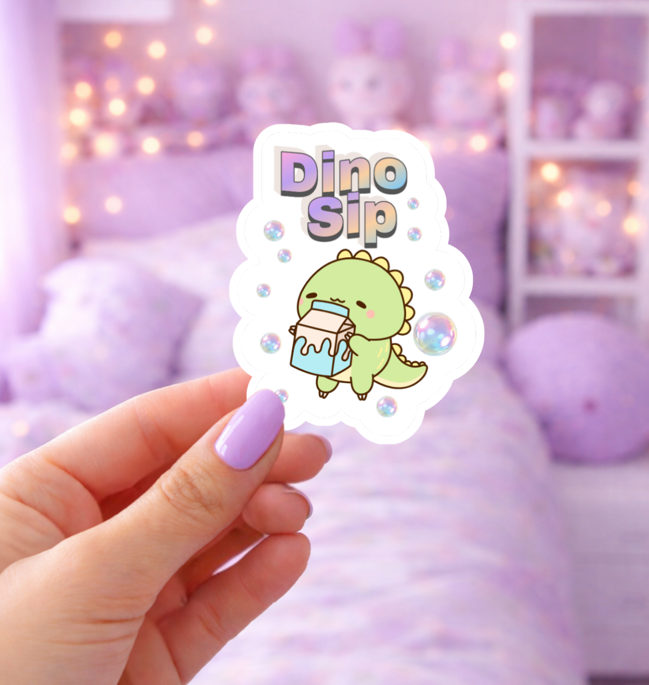 Dino Sip Sticker product thumbnail image Dino Sip Sticker product thumbnail image