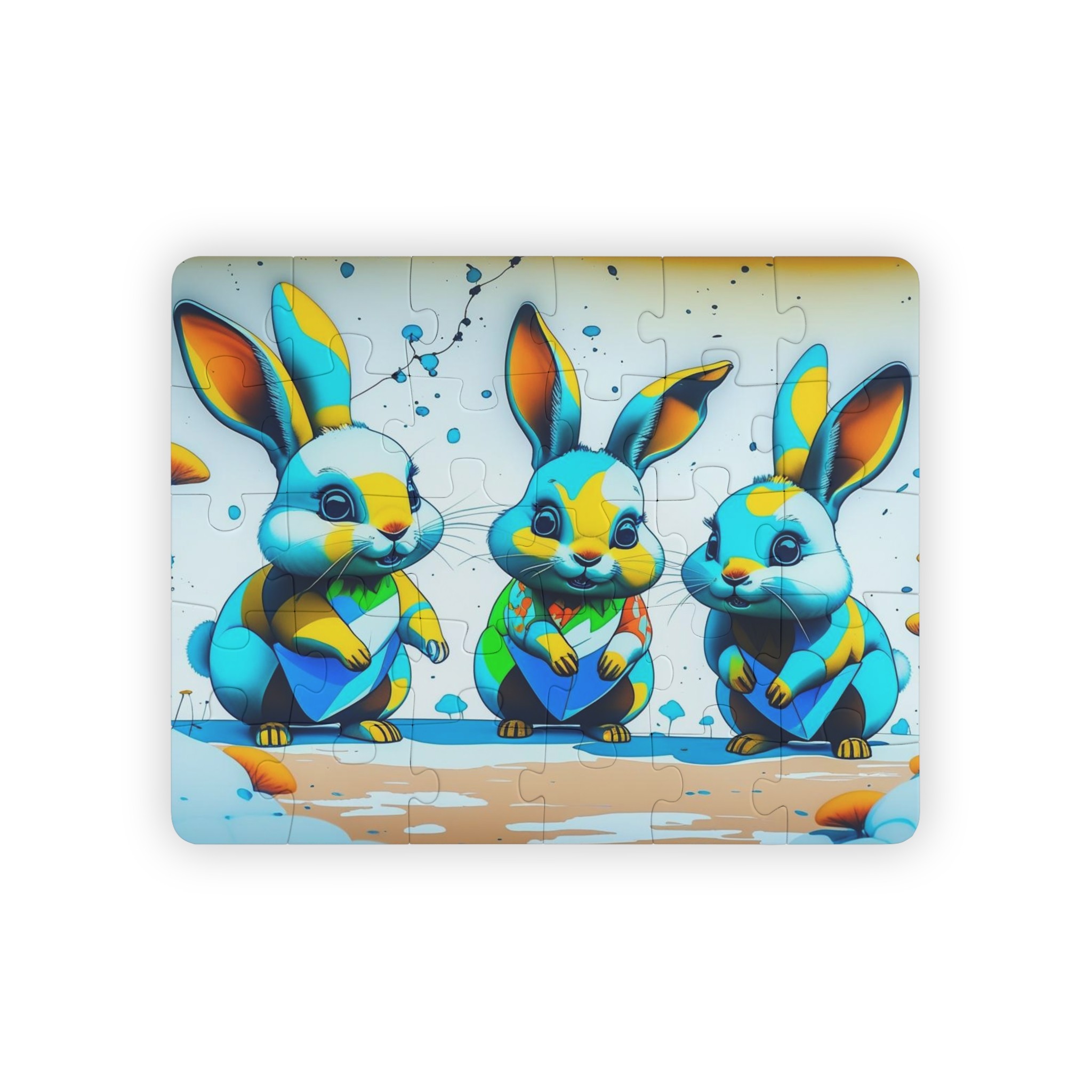 3 Bunnies Jigsaw (USA Deliveries) — Colourful Cartoon Dino Playtime product thumbnail image 3 Bunnies Jigsaw (USA Deliveries) — Colourful Cartoon Dino Playtime product thumbnail image