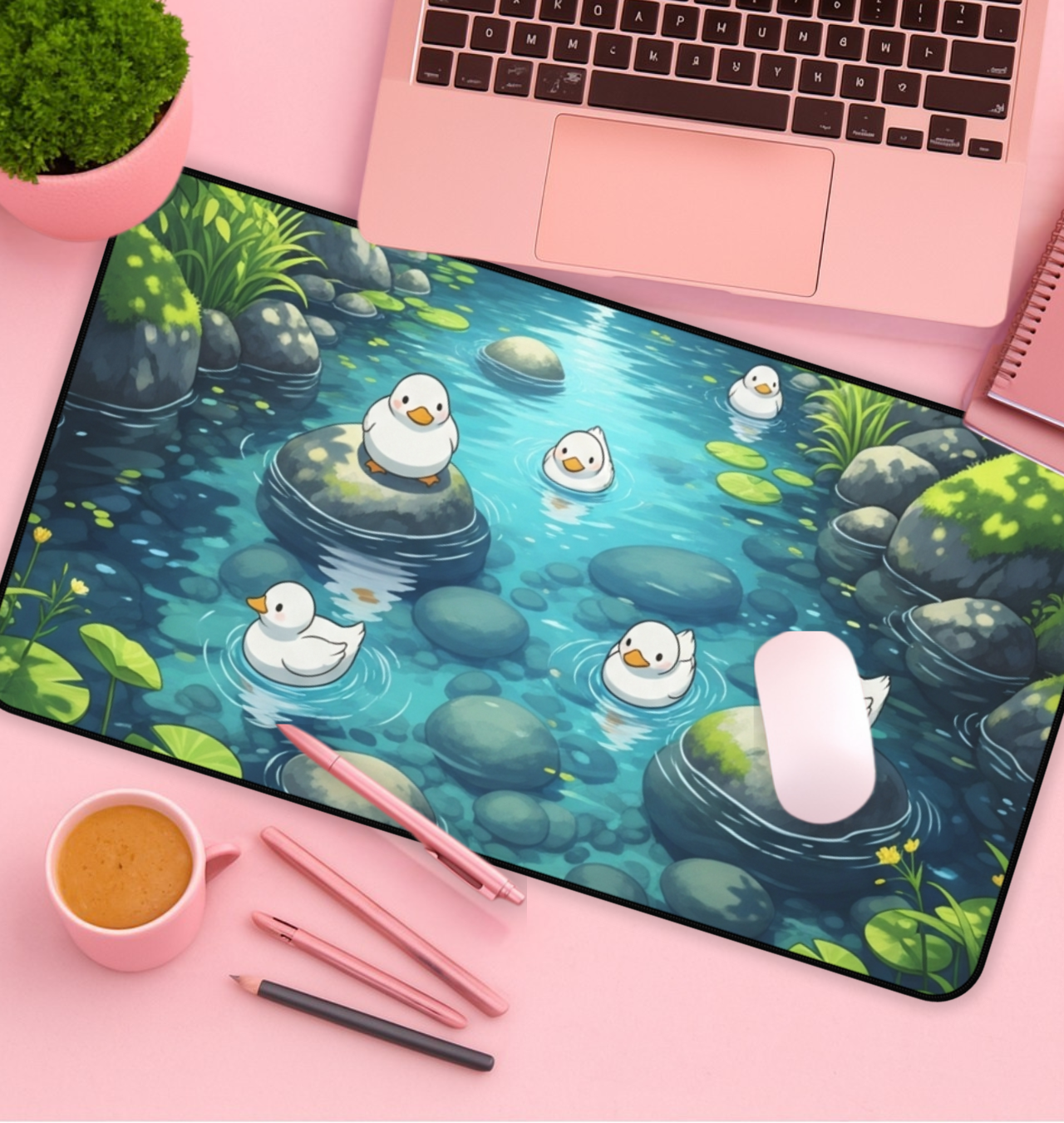Duckling Pond Serenity Desk Mat product thumbnail image Duckling Pond Serenity Desk Mat product thumbnail image