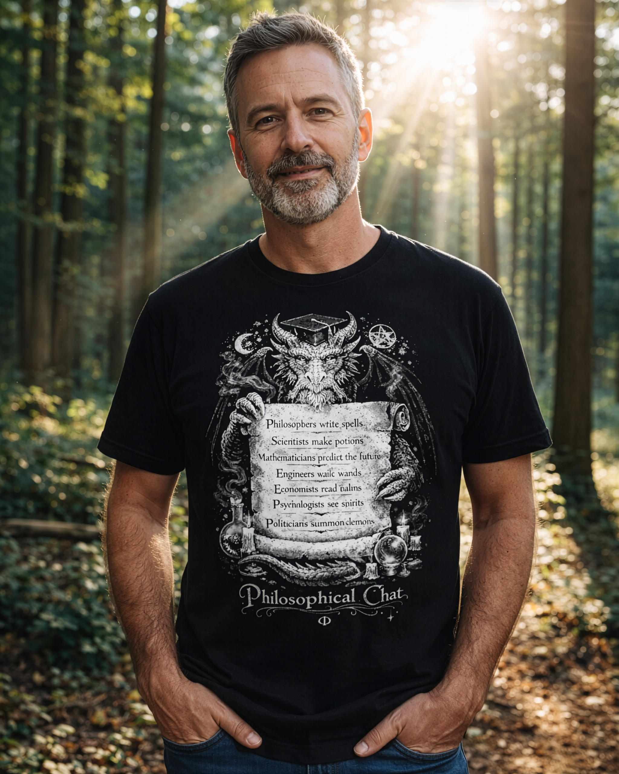 Philosophical Dragon, US Stock - Unisex T‑Shirt product thumbnail image