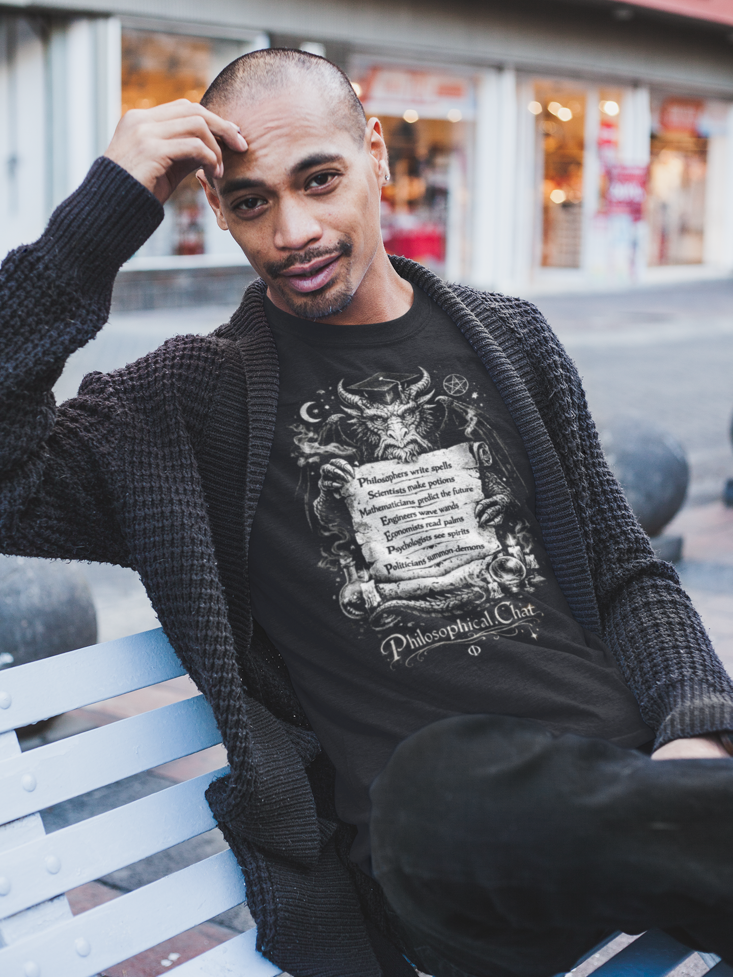 Philosophical Dragon, US Stock - Unisex T‑Shirt product thumbnail image Philosophical Dragon, US Stock - Unisex T‑Shirt product thumbnail image