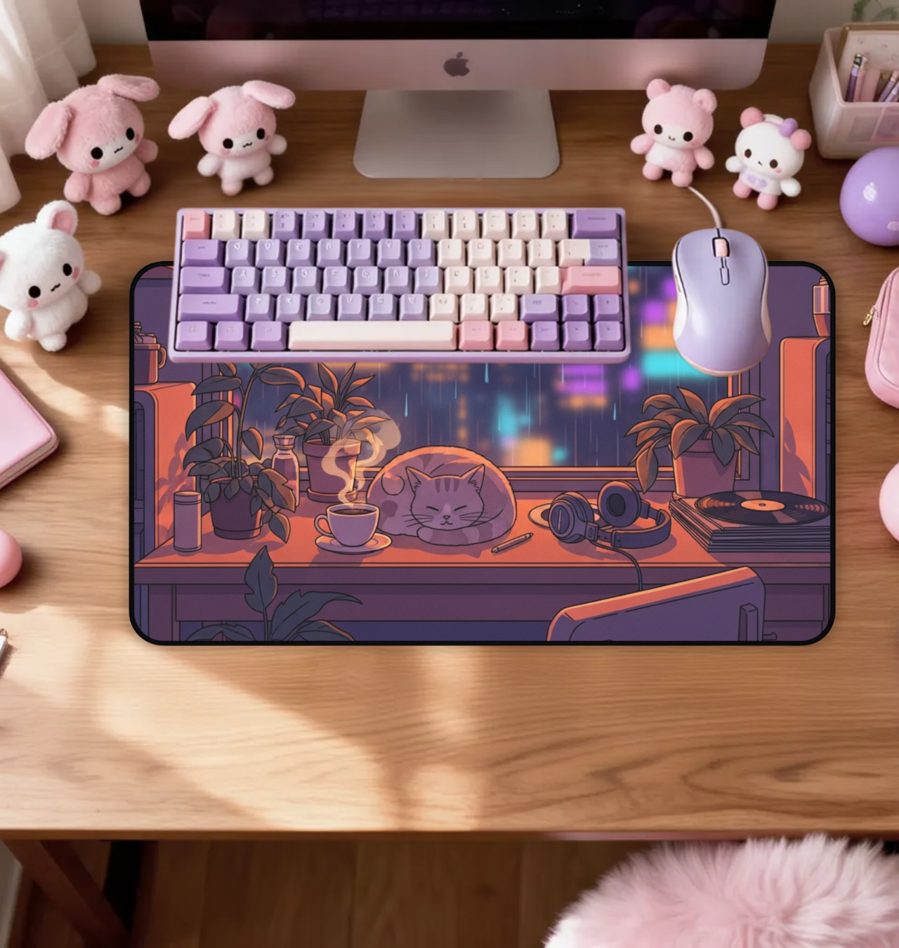 Lo‑Fi Nightscape Desk Mat product thumbnail image Lo‑Fi Nightscape Desk Mat product thumbnail image