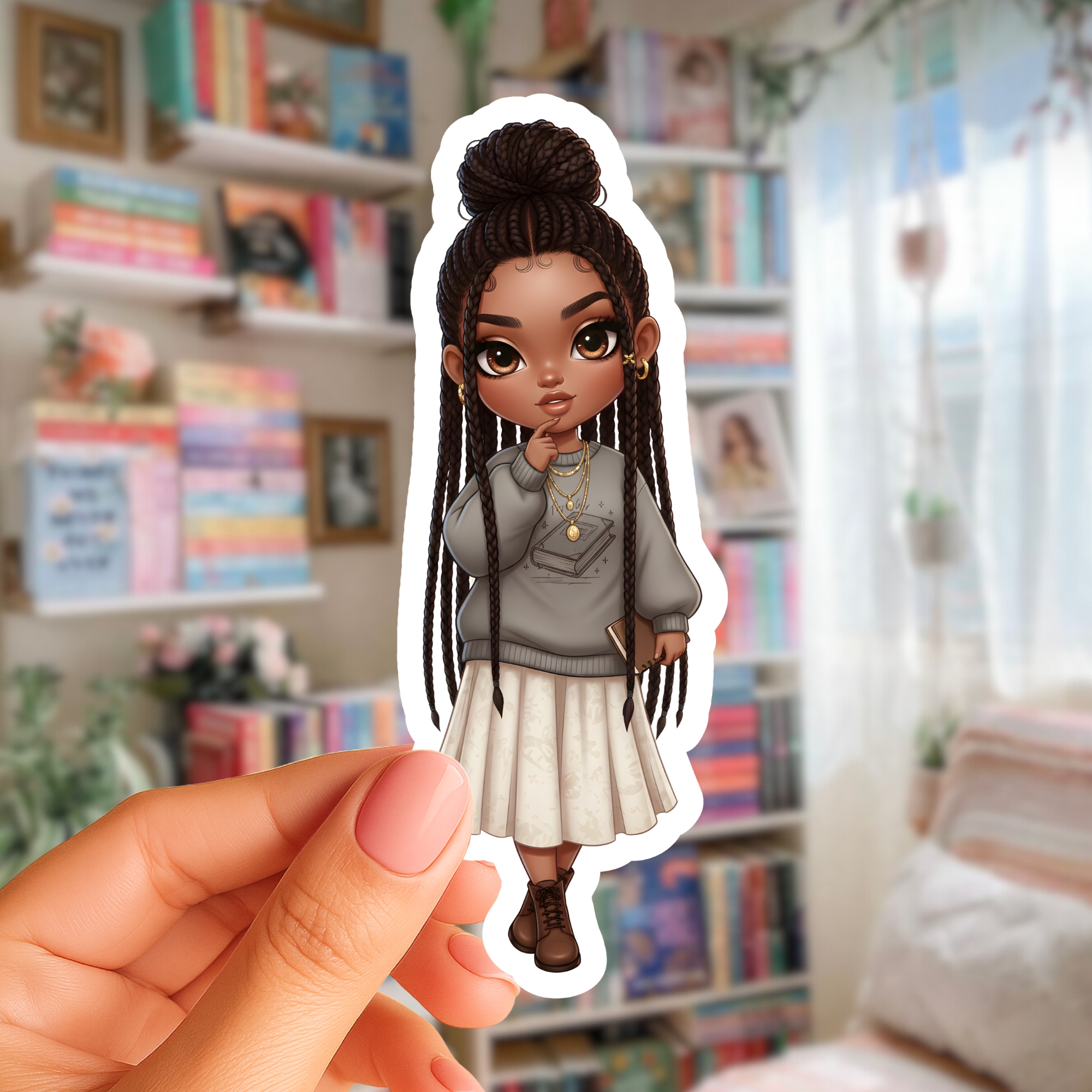 Cute OOTD Doll Sticker Sheet — Fashion Planner Stickers for Journals &amp; Laptops product thumbnail image