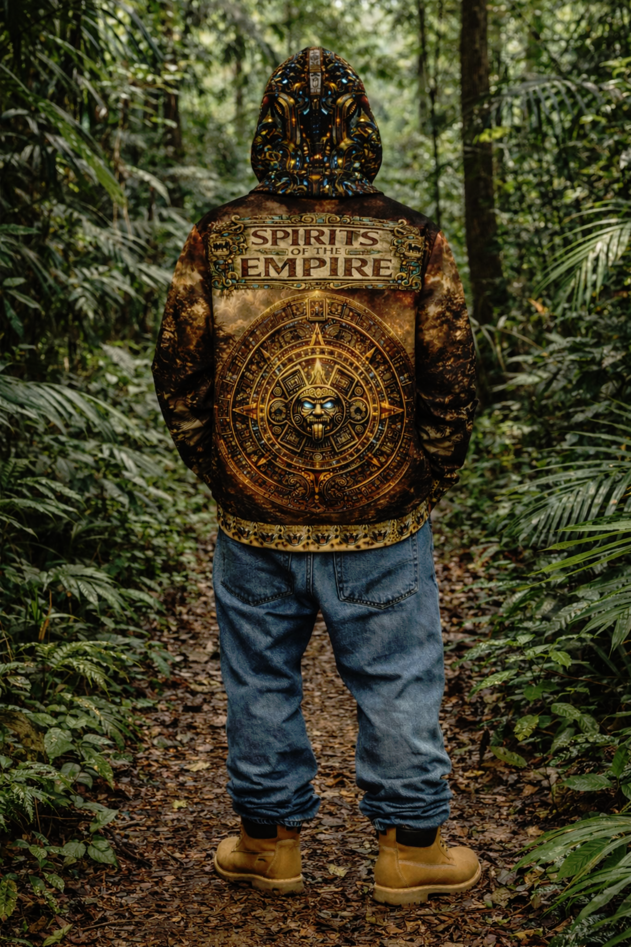 Spirits of the Empire: Jaguar Warrior Men's Hoodie product thumbnail image Spirits of the Empire: Jaguar Warrior Men's Hoodie product thumbnail image