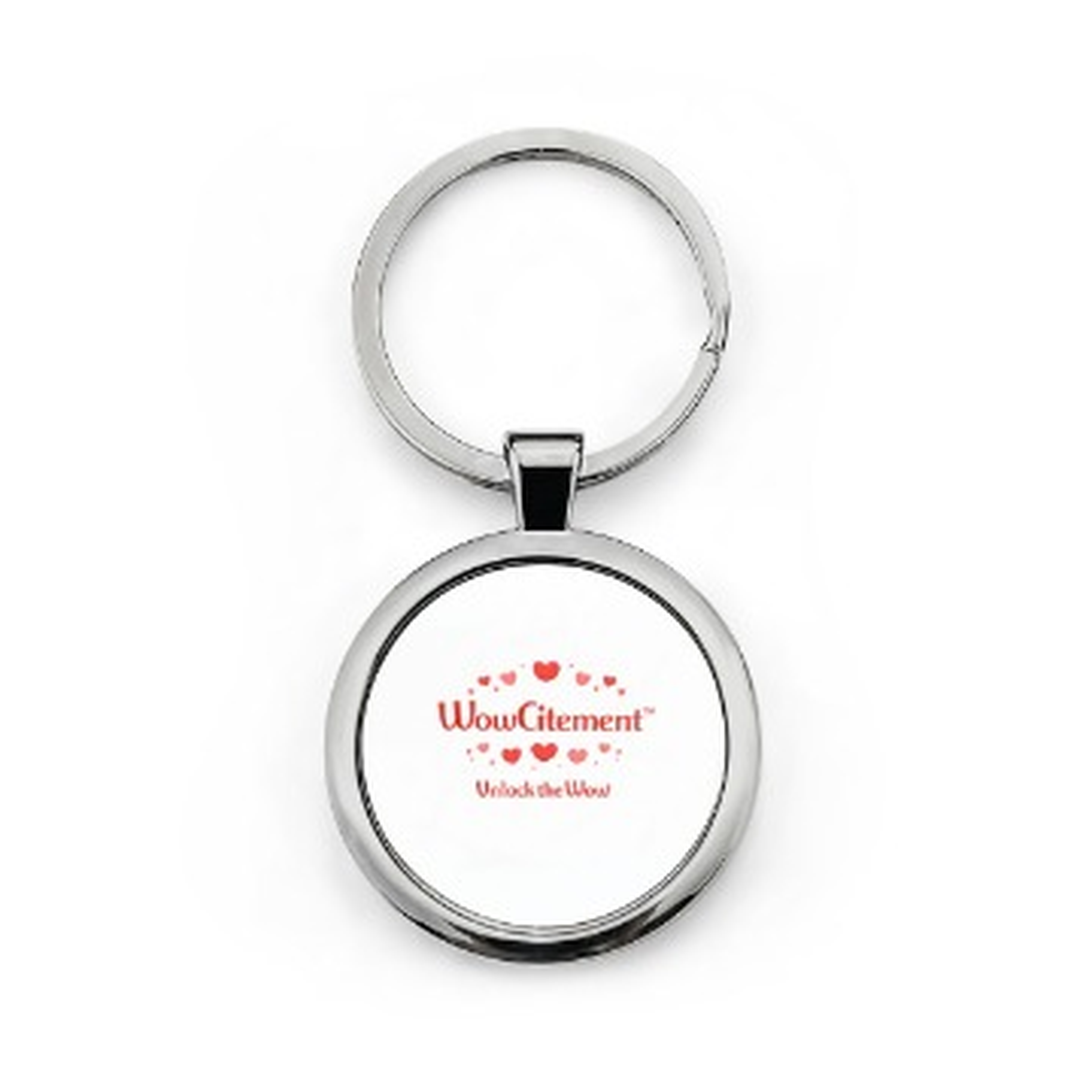 Unlock the Wow™ Round Stainless Steel Keychain — Romantic 'WowCitement' Logo Keyring product thumbnail image Unlock the Wow™ Round Stainless Steel Keychain — Romantic 'WowCitement' Logo Keyring product thumbnail image