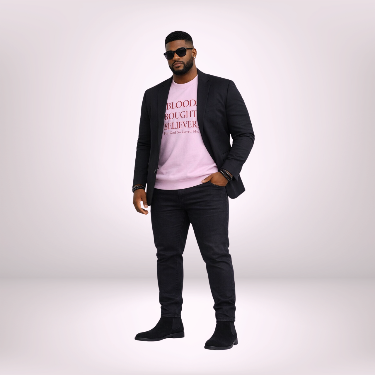 BLOOD. BOUGHT. BELIEVER. — Blush Pink product thumbnail image