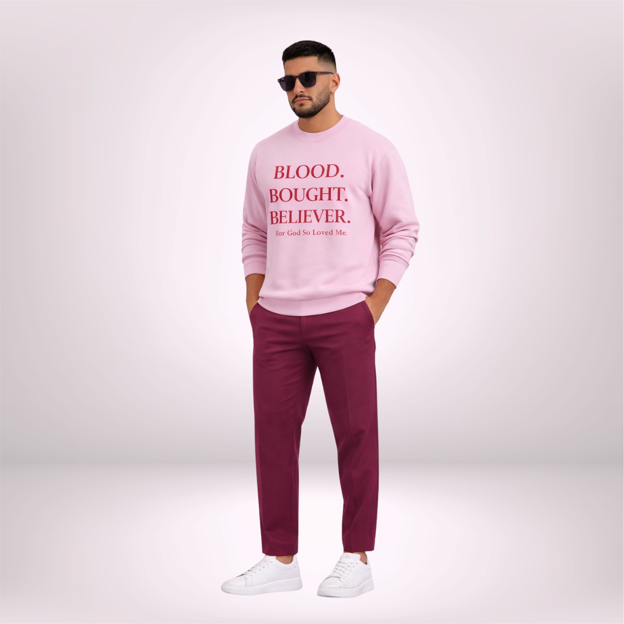 BLOOD. BOUGHT. BELIEVER. — Blush Pink product thumbnail image BLOOD. BOUGHT. BELIEVER. — Blush Pink product thumbnail image
