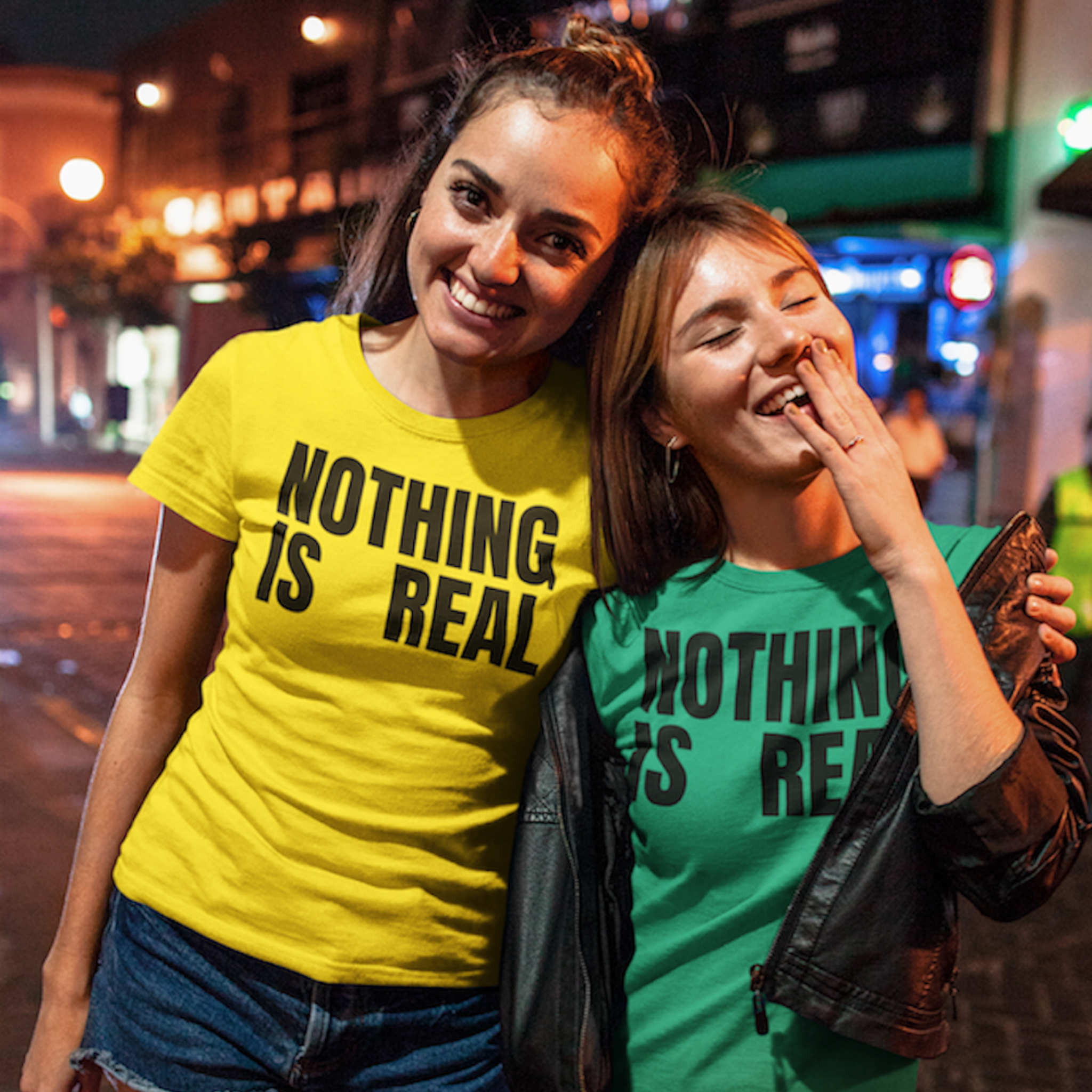 Nothing Is Real, Sarcastic, Relaxed Fit T-Shirt | Minimalist Text Design, Ultra-Soft Cotton Tee