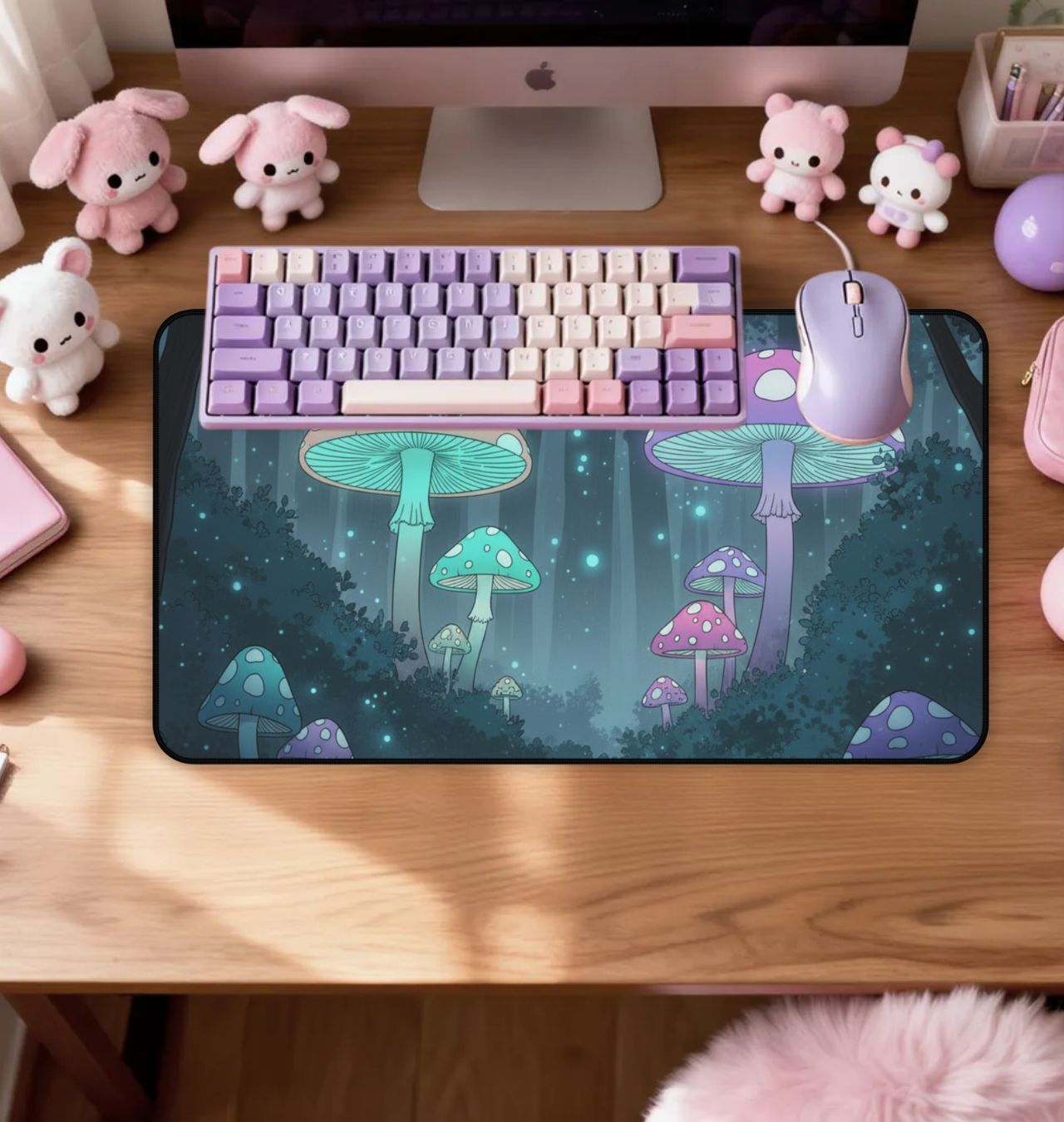 Bioluminescent Grove Desk Mat product thumbnail image Bioluminescent Grove Desk Mat product thumbnail image
