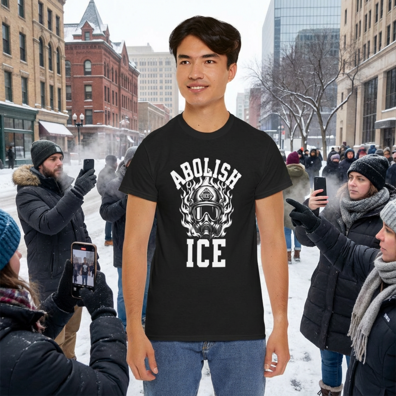 Abolish ICE T-Shirt —  Bold Protest Graphic Tee product thumbnail image