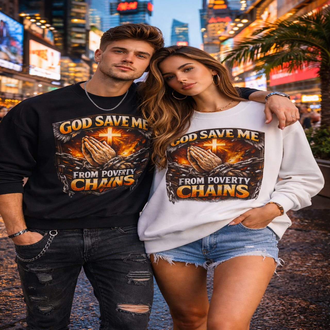 God save me from poverty chains for men &amp; women  product thumbnail image