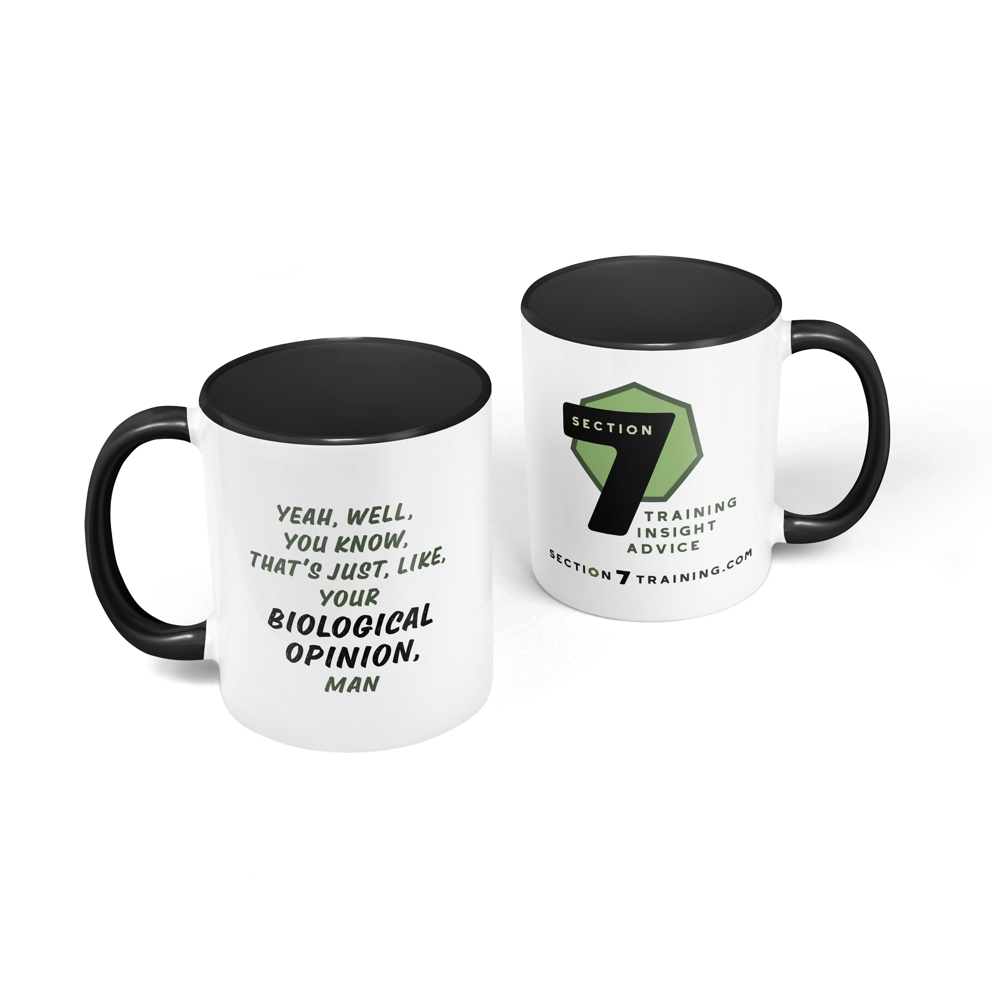Section 7 / Your Biological Opinion Coffee Mug with black accents (11oz, 15oz) product thumbnail image Section 7 / Your Biological Opinion Coffee Mug with black accents (11oz, 15oz) product thumbnail image