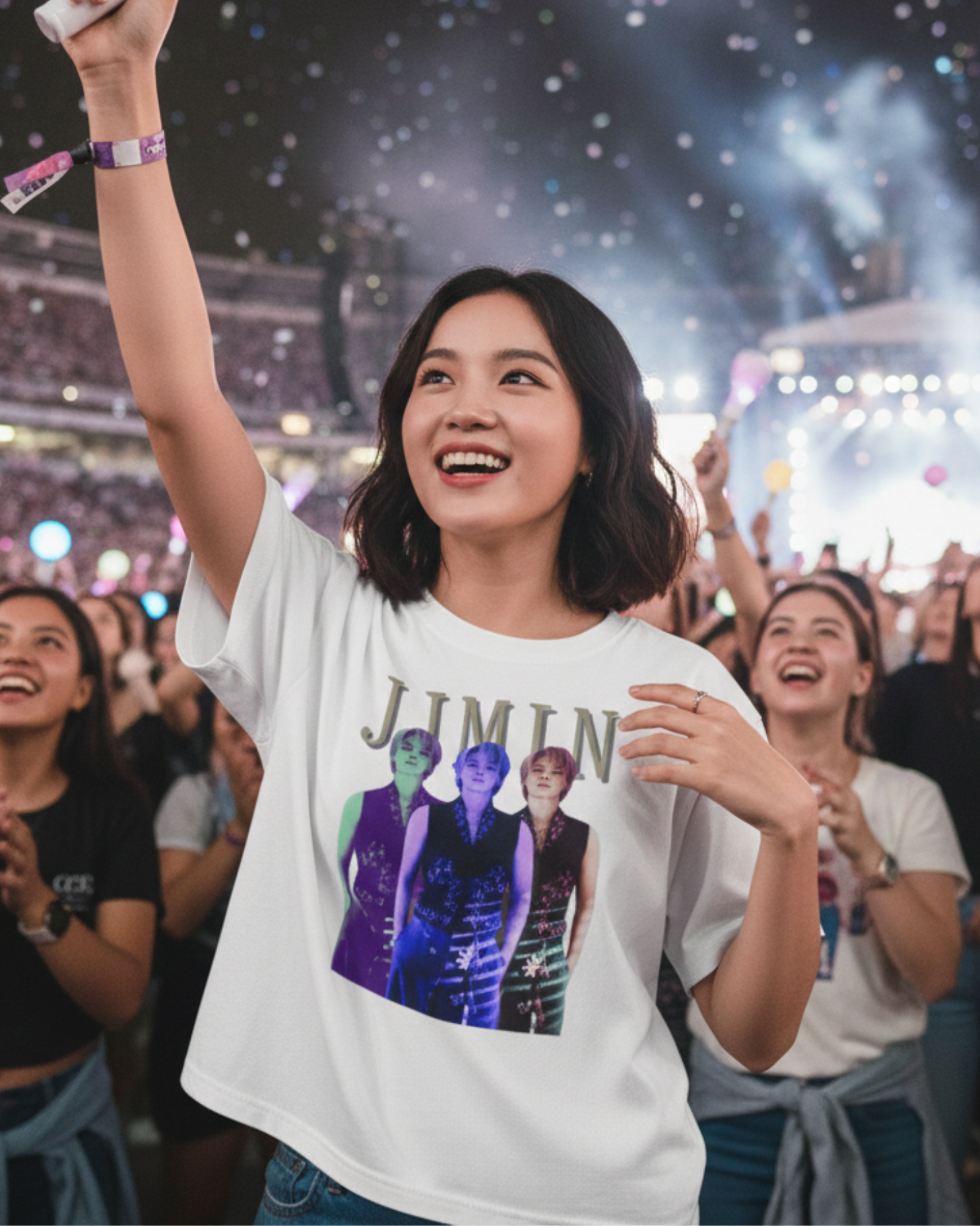 BTS Jimin Inspired Boxy Tee — Women's K-Pop Fan Shirt