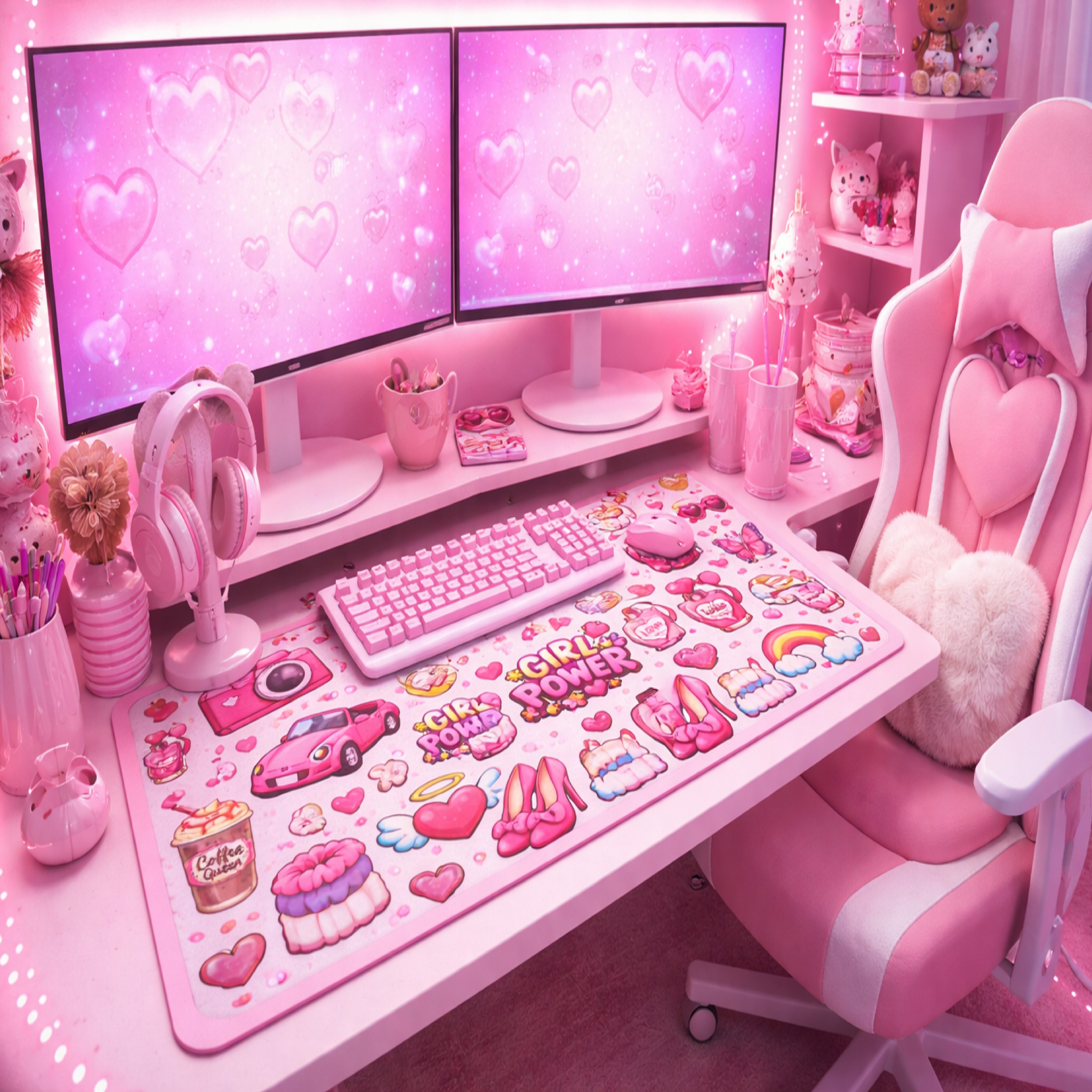 Girl power desk mat for women/girls