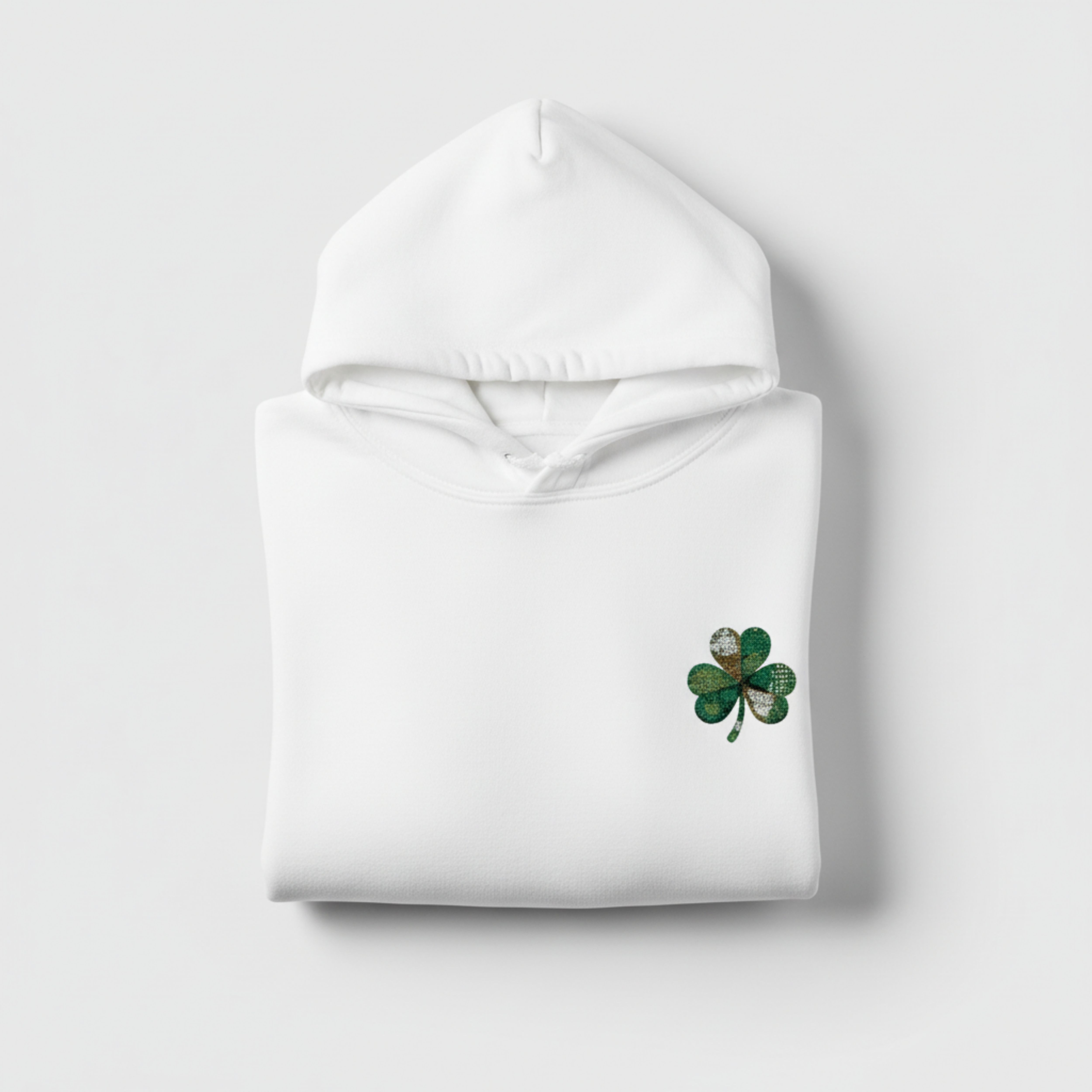 St. Patrick's Shamrock Hoodie - Small Lucky Clover Graphic Sweatshirt product thumbnail image