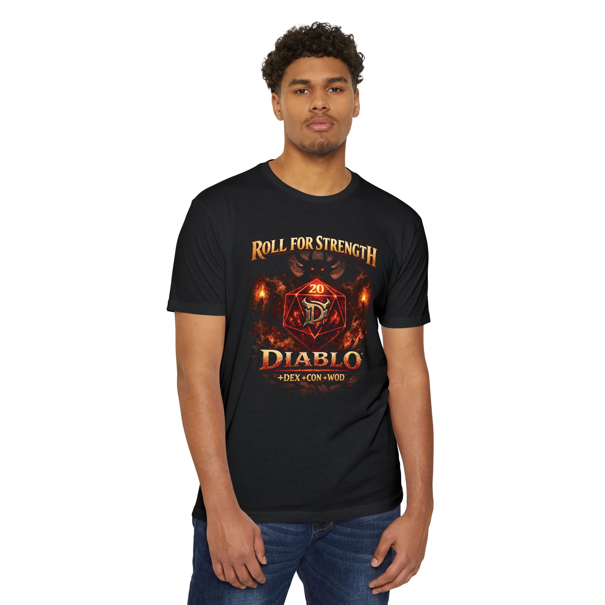 Diablo D20 Club T-Shirt — "Roll for Scorch" Gamer Tee product thumbnail image