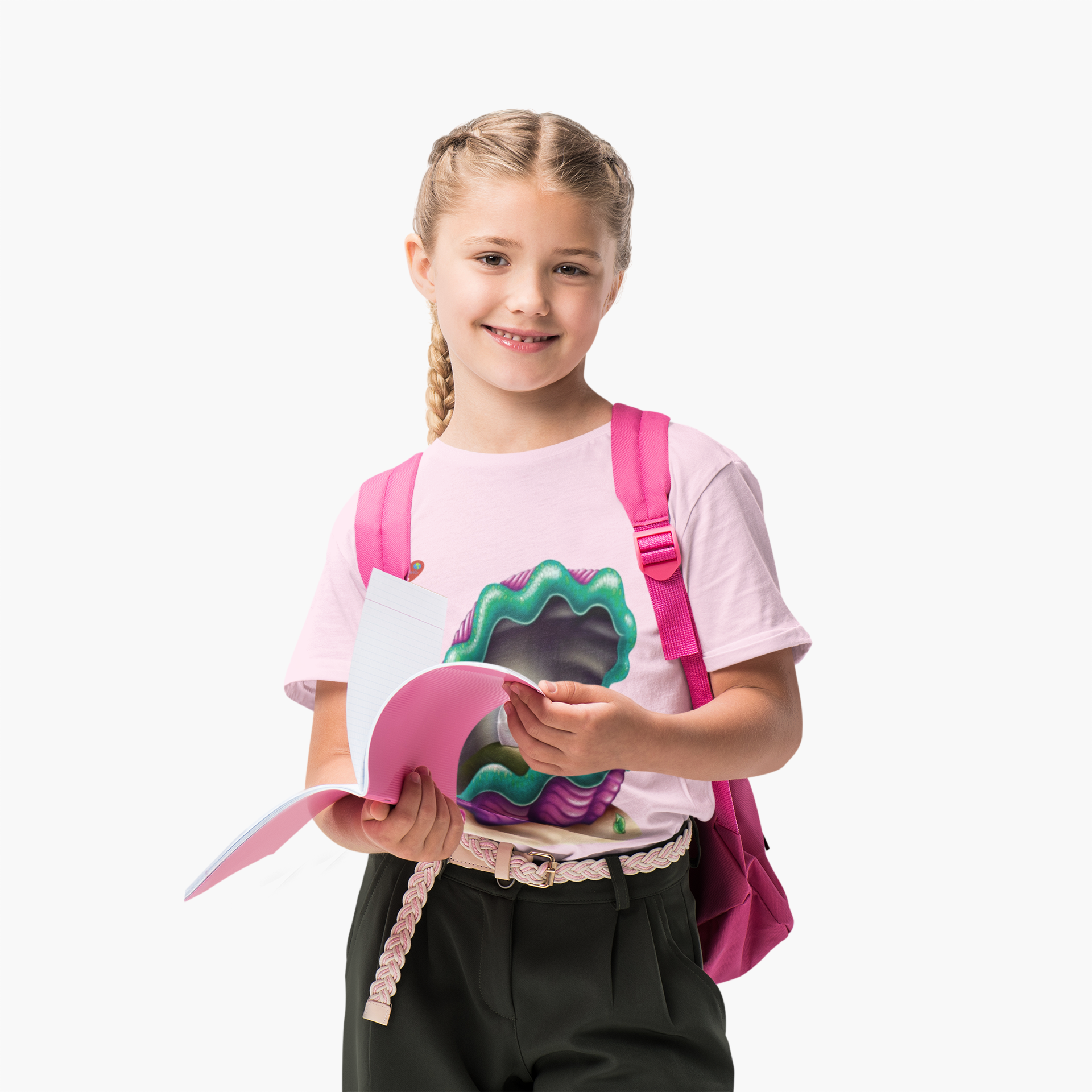 Kids Pearl Shell Tee — Cute Cartoon Clam with Heart product thumbnail image