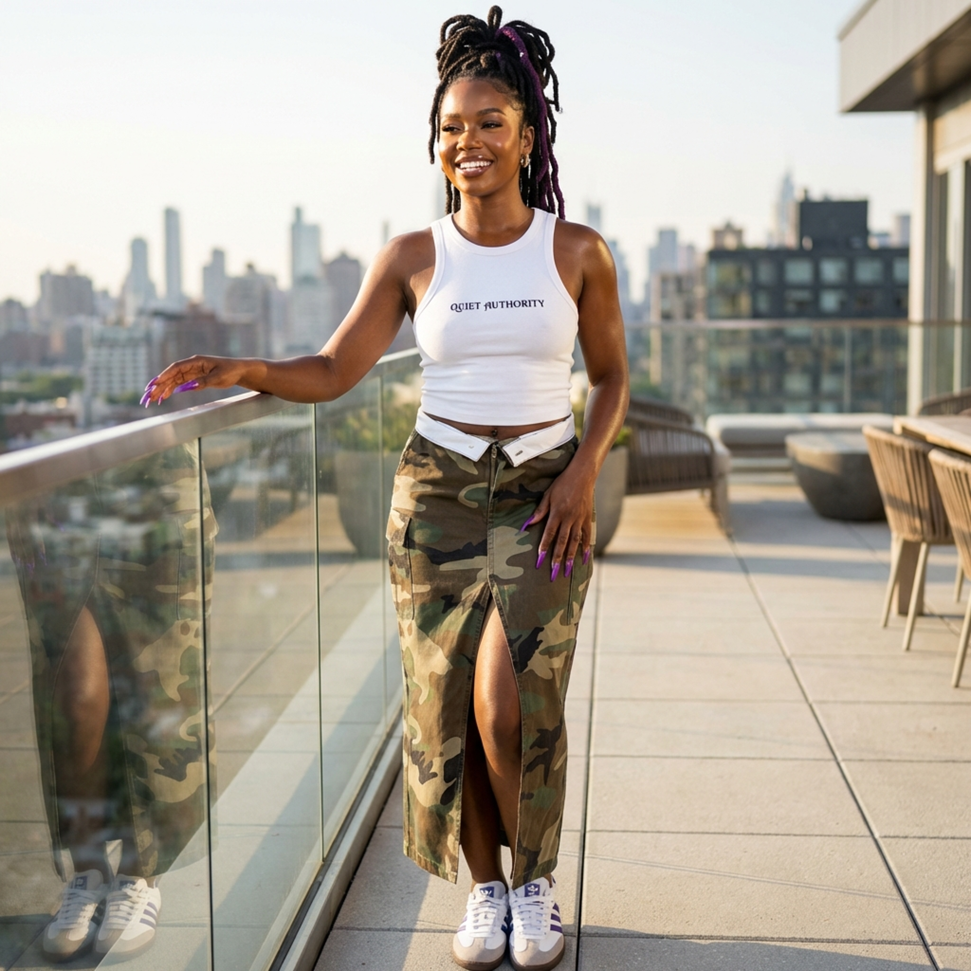 Quiet Authority Tank Top — Women's Racerback Crop product thumbnail image Quiet Authority Tank Top — Women's Racerback Crop product thumbnail image