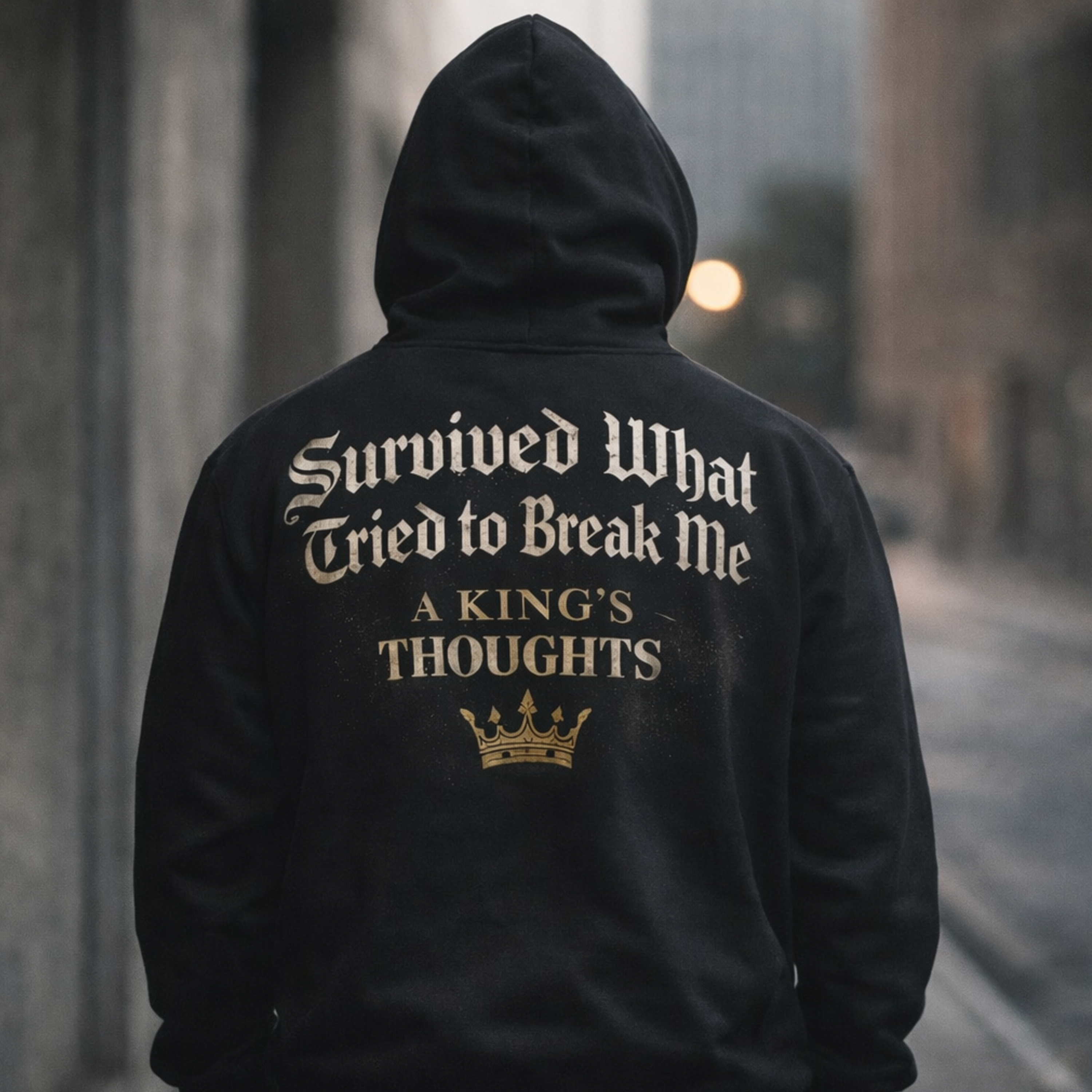 Still a King Hoodie — "Survived What Tried to Break Me" Motivational Crown Sweatshirt product thumbnail image Still a King Hoodie — "Survived What Tried to Break Me" Motivational Crown Sweatshirt product thumbnail image