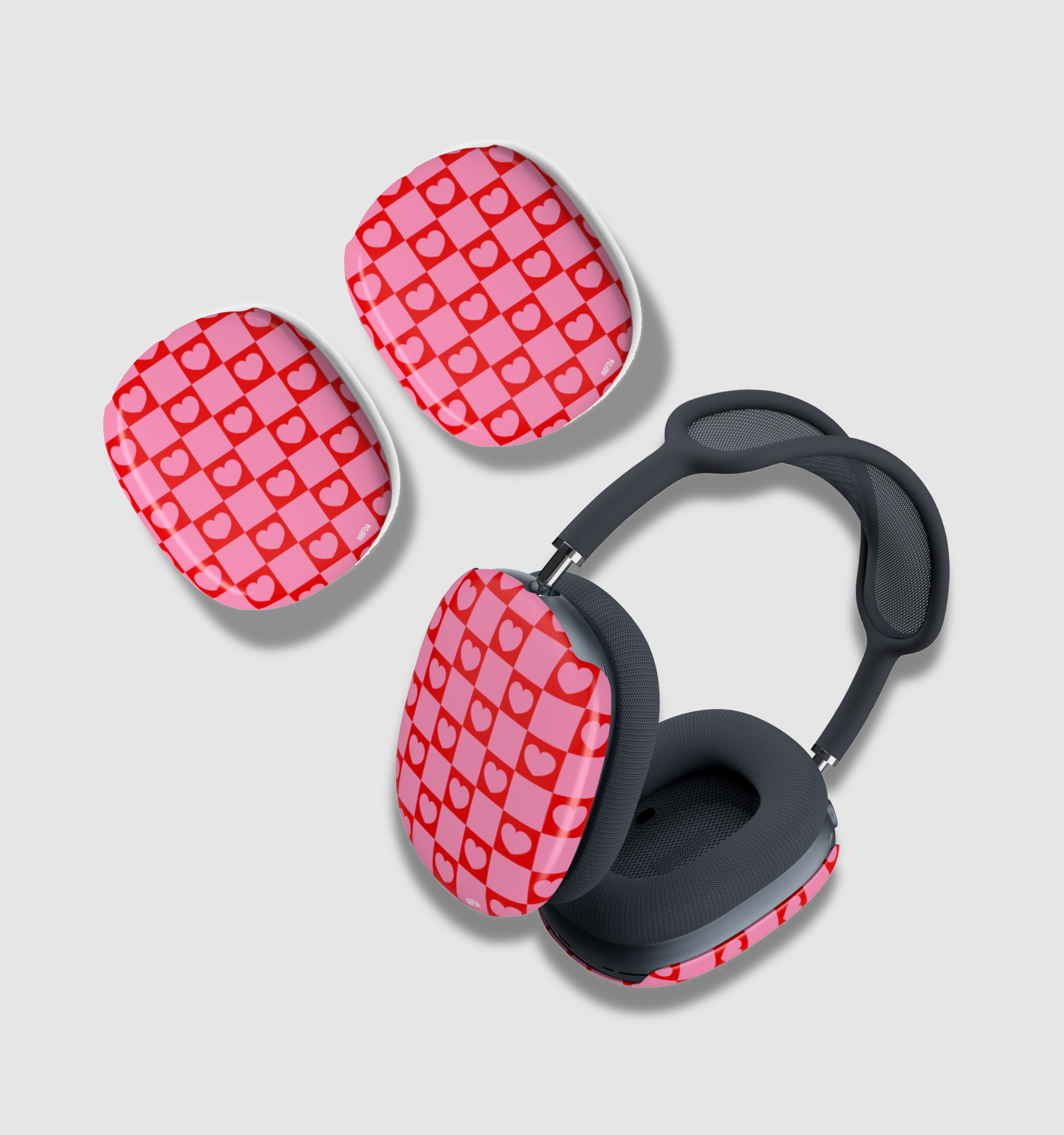AirPods Max Ear Covers – Pink Heart Checker Pattern product thumbnail image AirPods Max Ear Covers – Pink Heart Checker Pattern product thumbnail image
