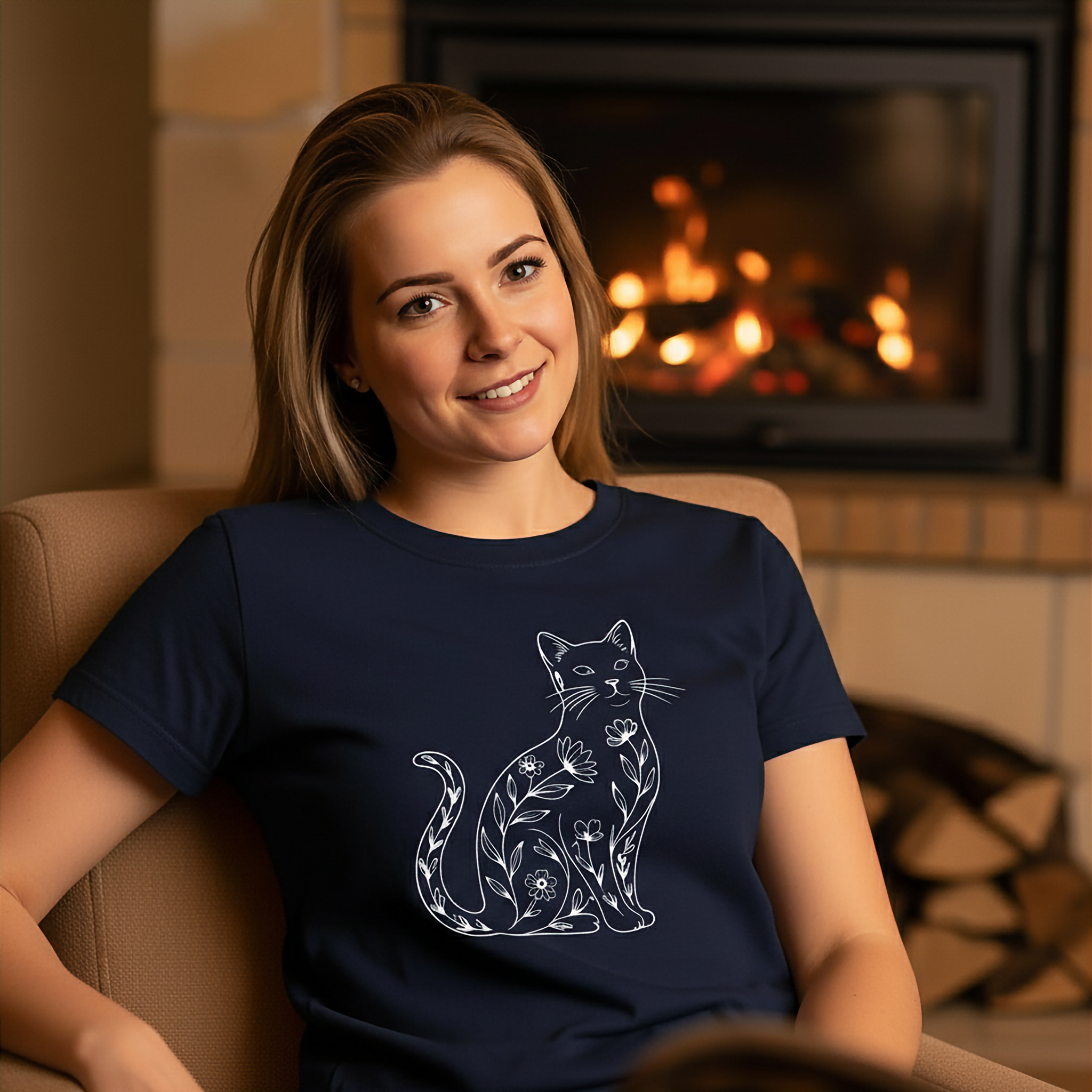 Cute Cat Long Sleeve T-Shirt