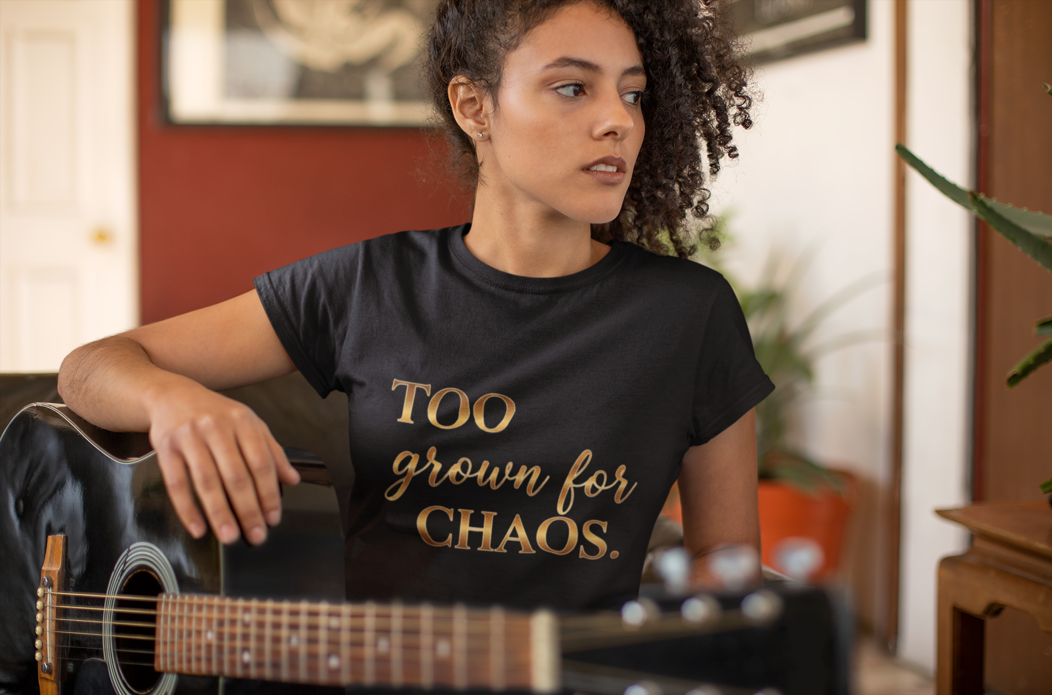 Unisex Graphic T-Shirt - Too Grown For Chaos Design product thumbnail image Unisex Graphic T-Shirt - Too Grown For Chaos Design product thumbnail image