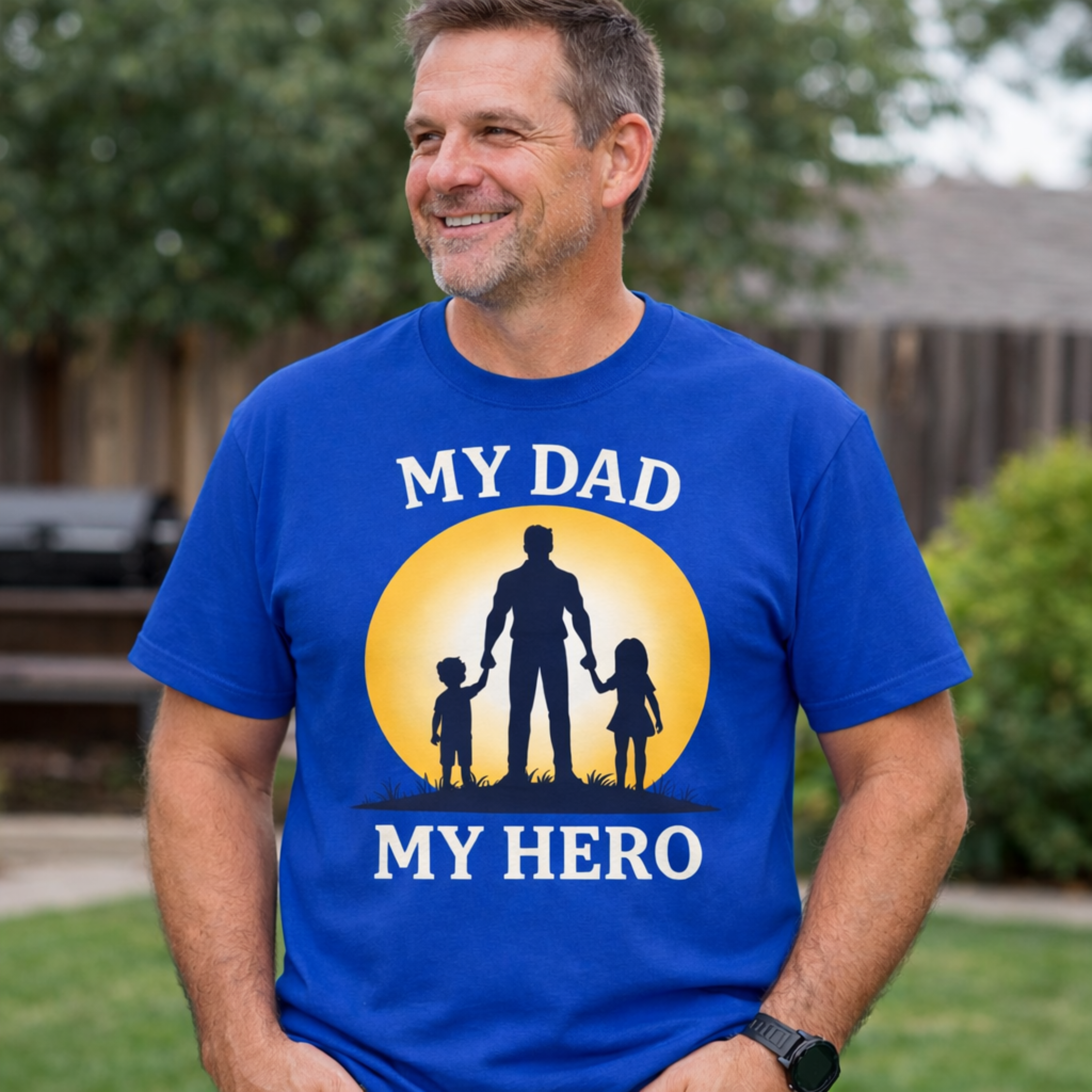 My Dad, My Hero Silhouette T-Shirt — Father's Day Tee product thumbnail image