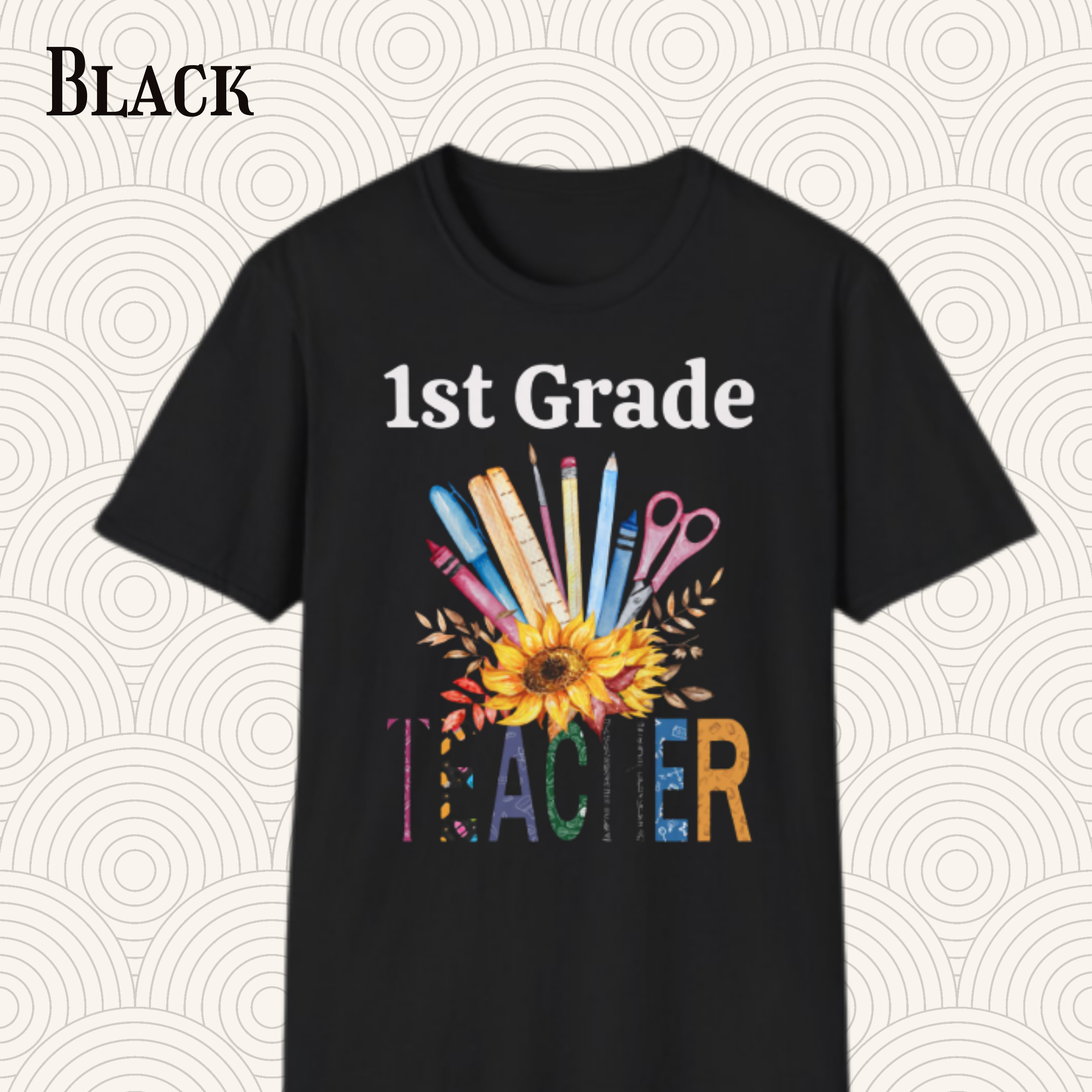 Sunflower Teacher T-Shirt – Floral School Supplies Graphic Tee product thumbnail image Sunflower Teacher T-Shirt – Floral School Supplies Graphic Tee product thumbnail image
