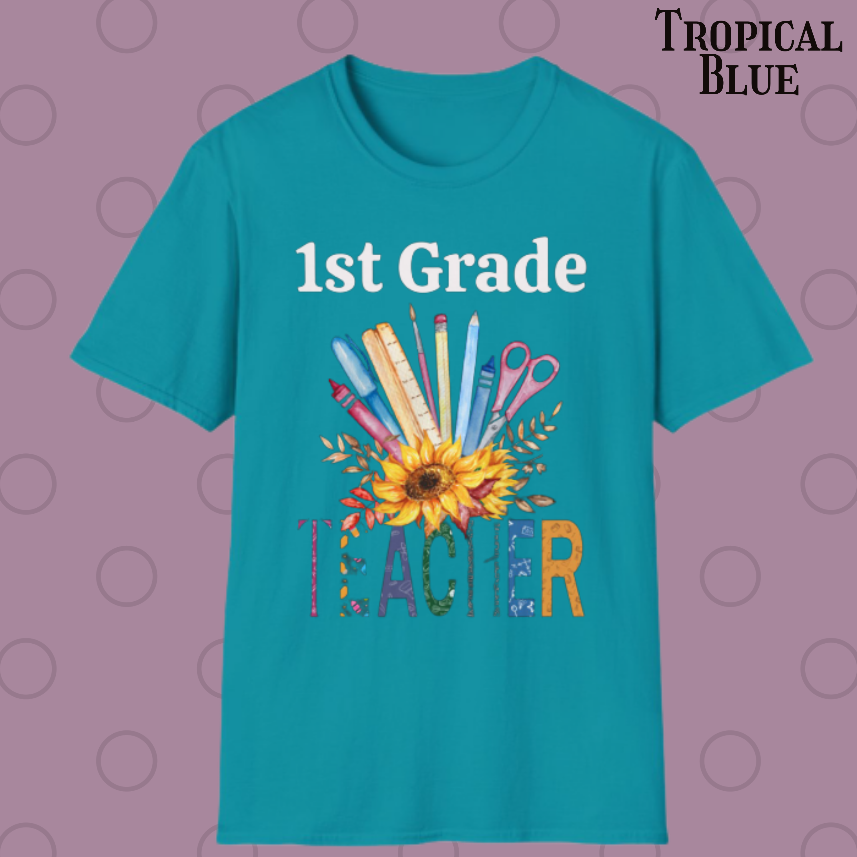 Sunflower Teacher T-Shirt – Floral School Supplies Graphic Tee product thumbnail image Sunflower Teacher T-Shirt – Floral School Supplies Graphic Tee product thumbnail image