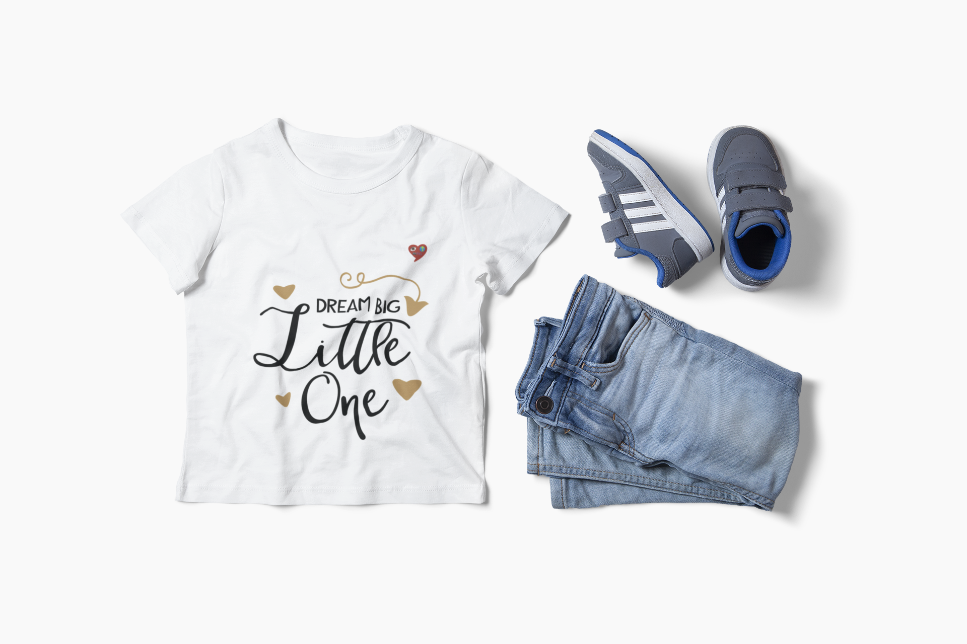Kids Tee - "Dream Big Little One" Heart Graphic | Cute Inspirational Shirt for Toddlers product thumbnail image Kids Tee - "Dream Big Little One" Heart Graphic | Cute Inspirational Shirt for Toddlers product thumbnail image
