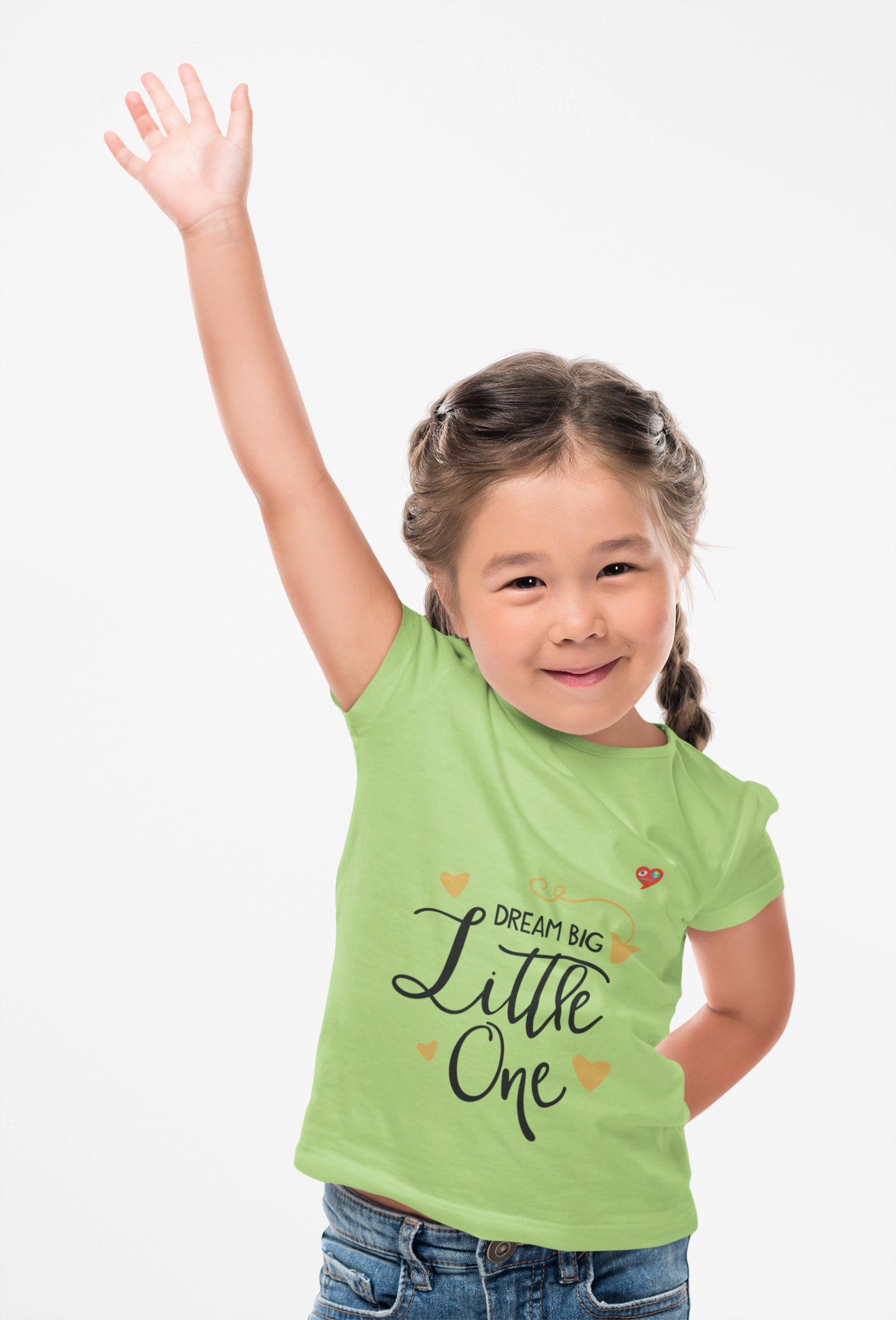 Kids Tee - "Dream Big Little One" Heart Graphic | Cute Inspirational Shirt for Toddlers product thumbnail image Kids Tee - "Dream Big Little One" Heart Graphic | Cute Inspirational Shirt for Toddlers product thumbnail image