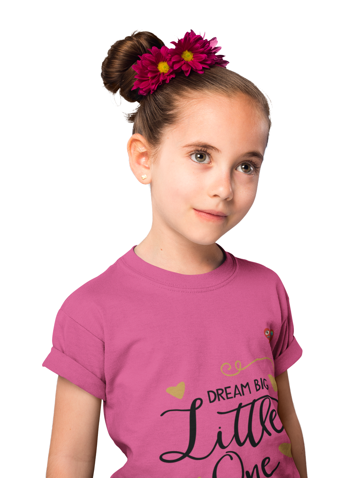 Kids Tee - "Dream Big Little One" Heart Graphic | Cute Inspirational Shirt for Toddlers product thumbnail image