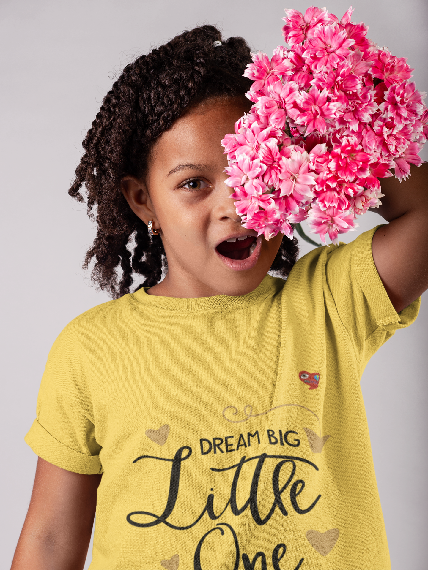 Kids Tee - "Dream Big Little One" Heart Graphic | Cute Inspirational Shirt for Toddlers product thumbnail image